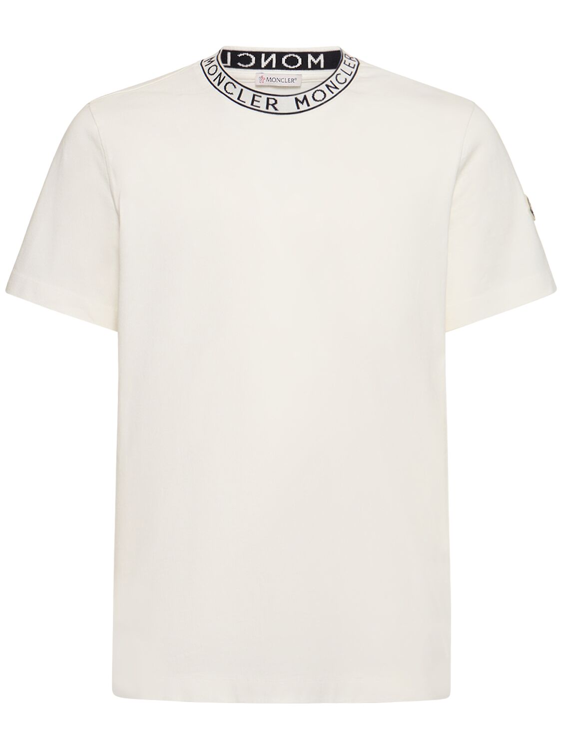 Moncler Logo Cotton Jersey T-shirt In White