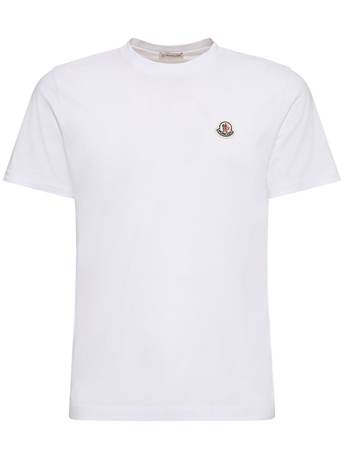 Moncler Set Of 3 Logo Cotton Jersey T-shirts In Multicolor