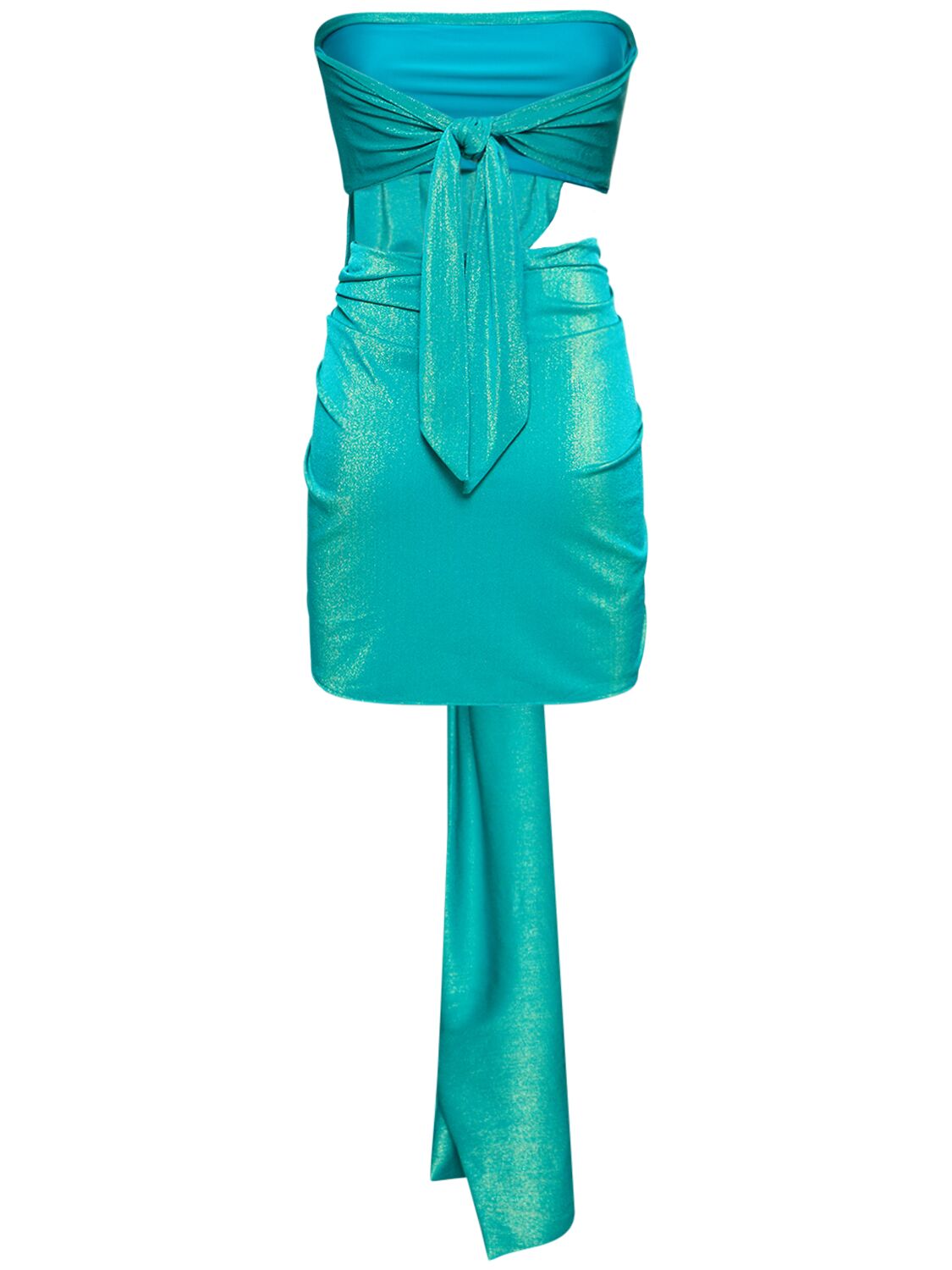 Shop Baobab Mar Stretch Jersey Mini Dress In Blue