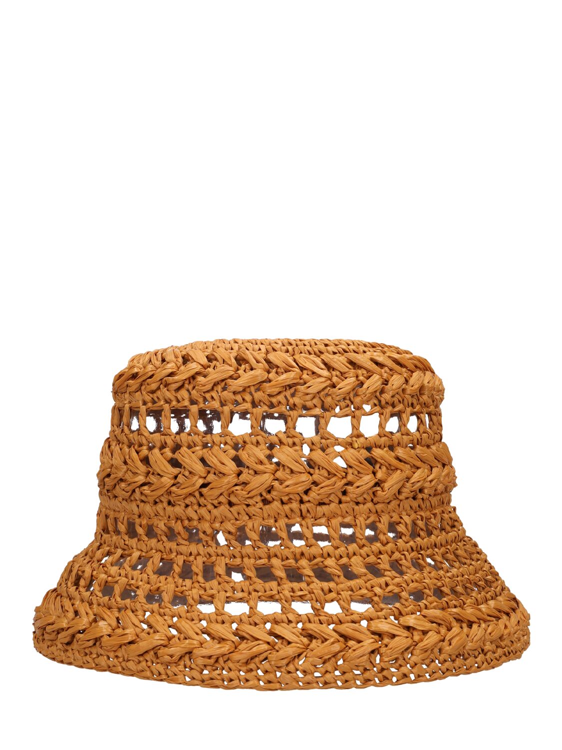 Shop Weekend Max Mara Adito Crochet Bucket Hat In Cammello