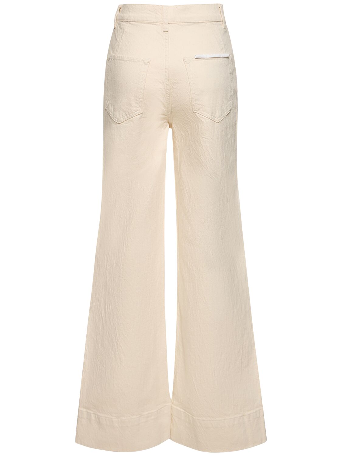 Shop Triarchy Ms. Onassis V-high Rise Wide Leg Jeans In White