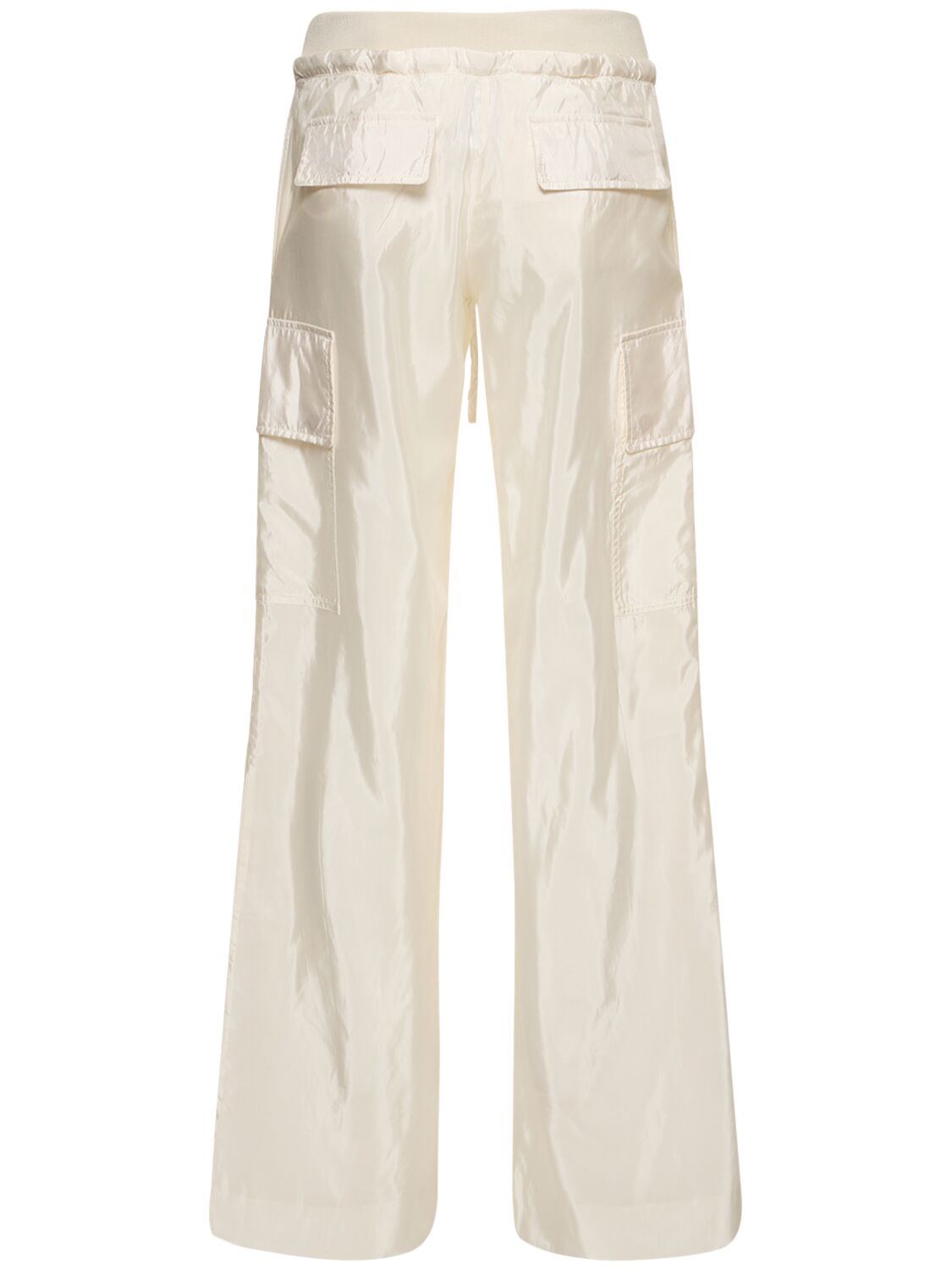 Shop Palm Angels Parachute Viscose Blend Pants In White
