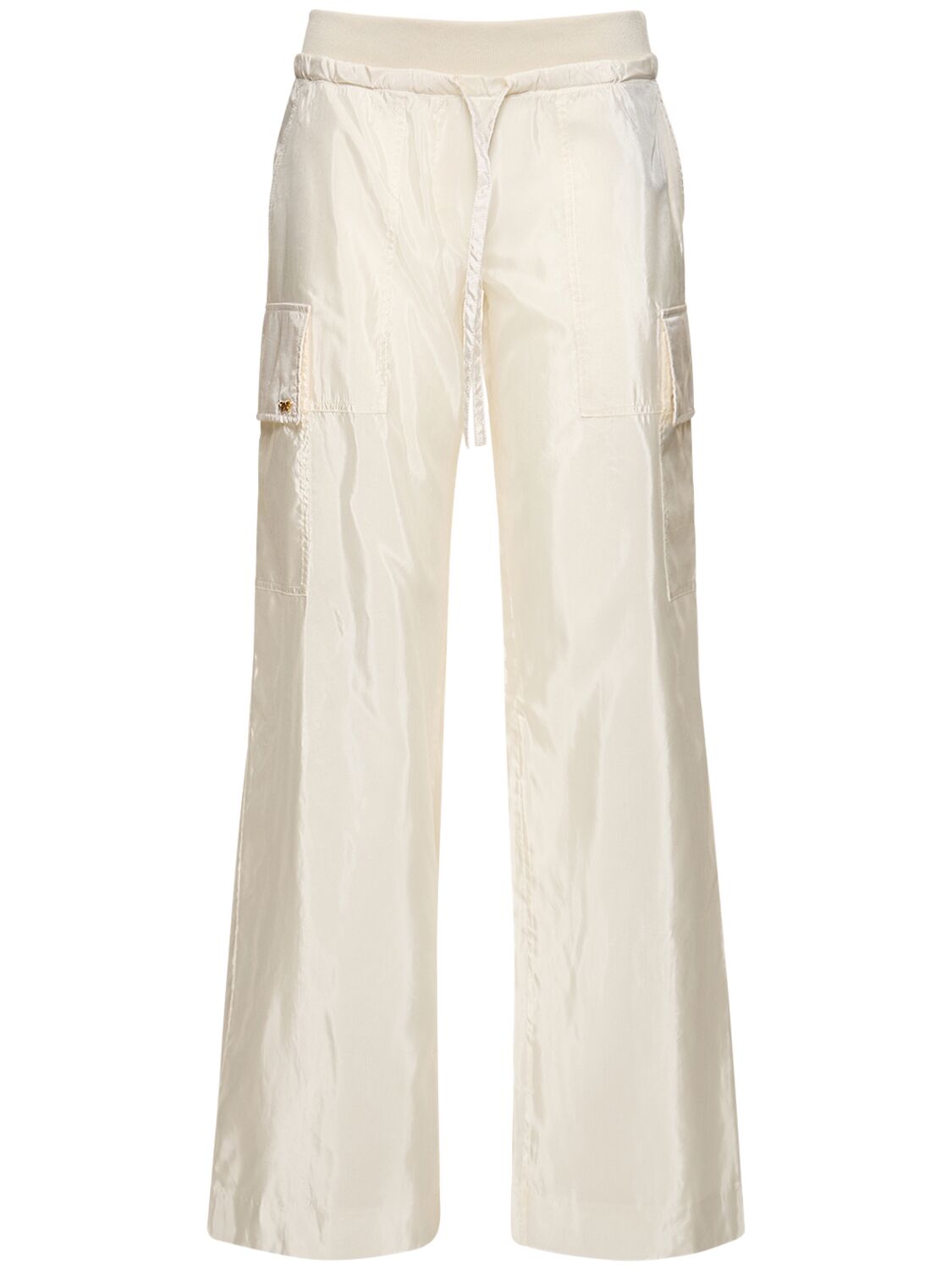Palm Angels Parachute Viscose Blend Pants In White