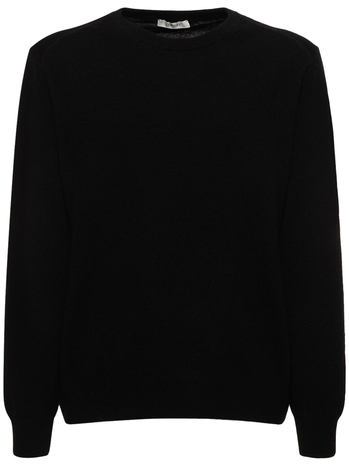 Lemaire Wool Blend Knit Crewneck Sweater In Black