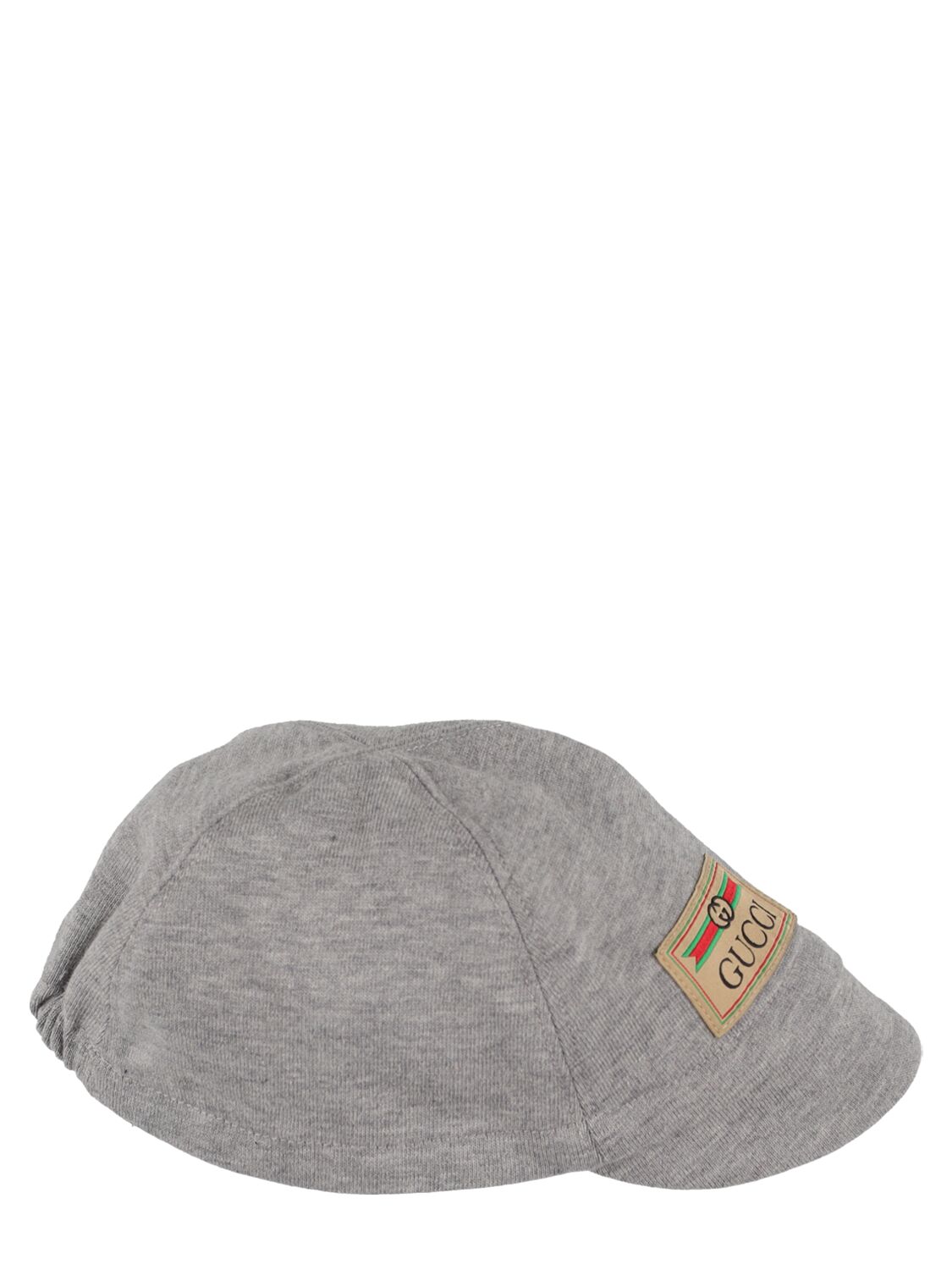 Shop Gucci Heavy Cotton Romper & Hat In Light Grey