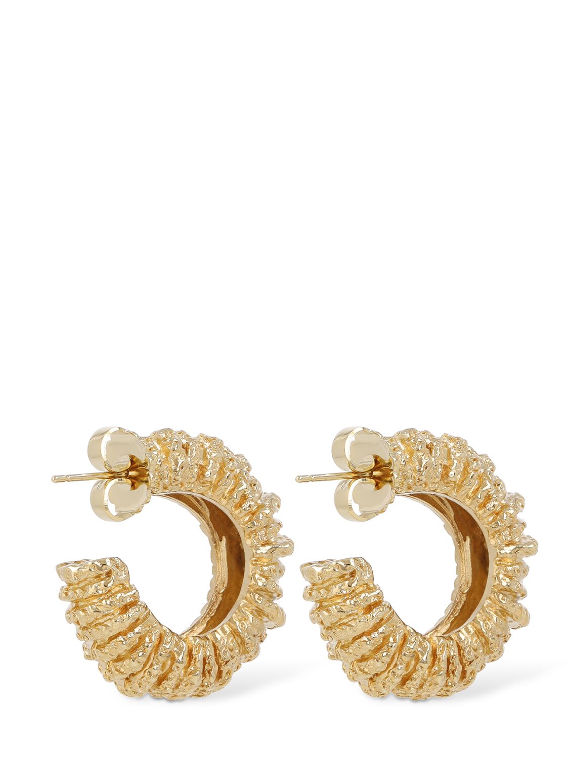 Shop Paola Sighinolfi Amulet Hoop Earrings In Gold