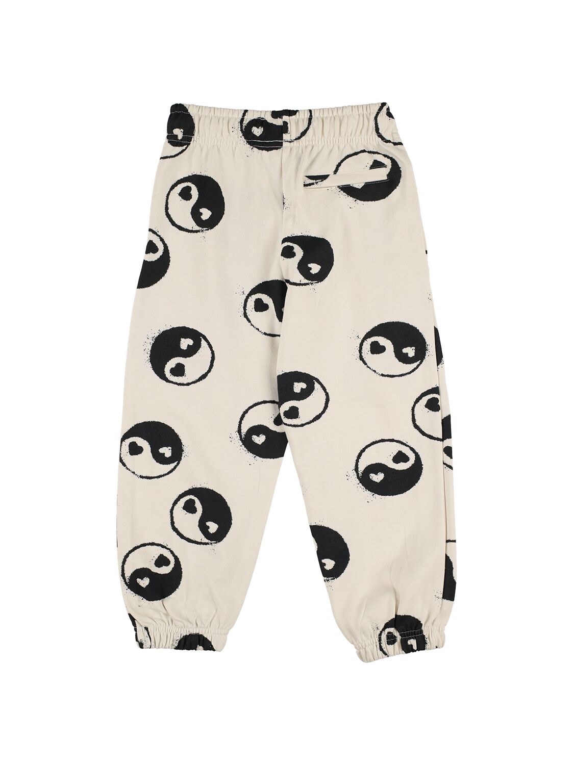 Shop Molo Yin Yang Print Organic Cotton Sweatpants In White,black