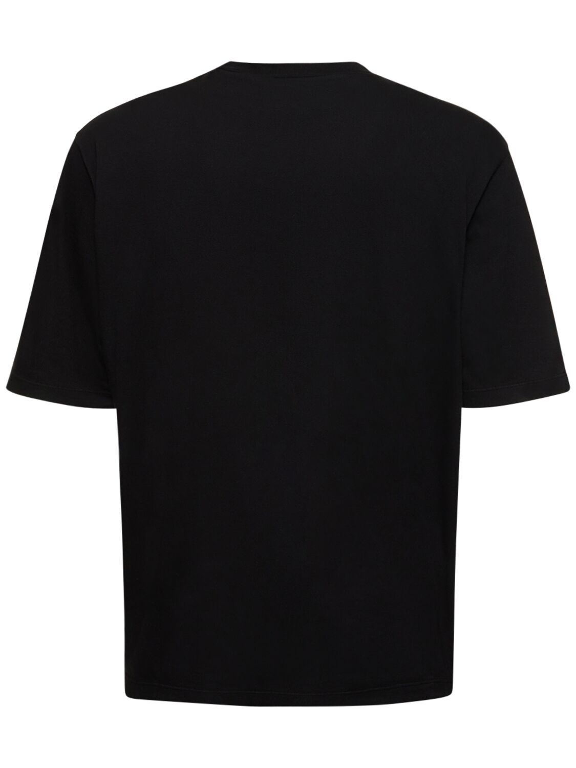 Shop Dsquared2 Loose Fit Printed Cotton T-shirt In Black