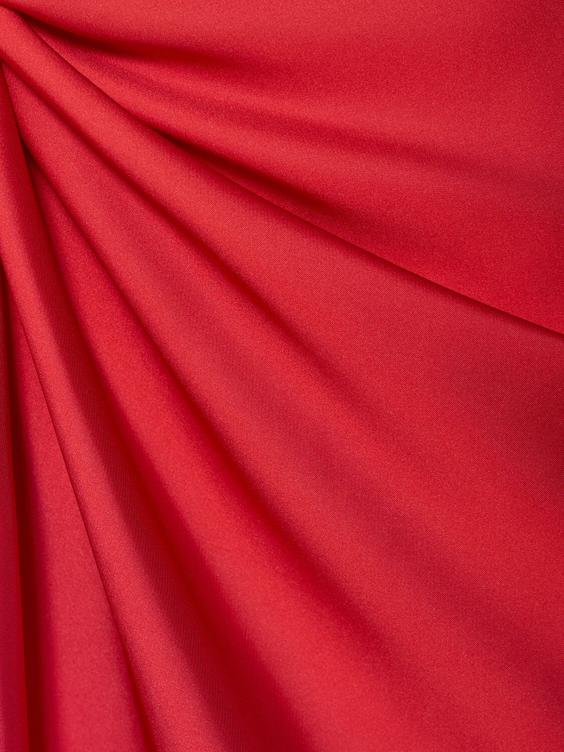 Shop Baobab Marea Satin Long Dress W/knot Detail In Red