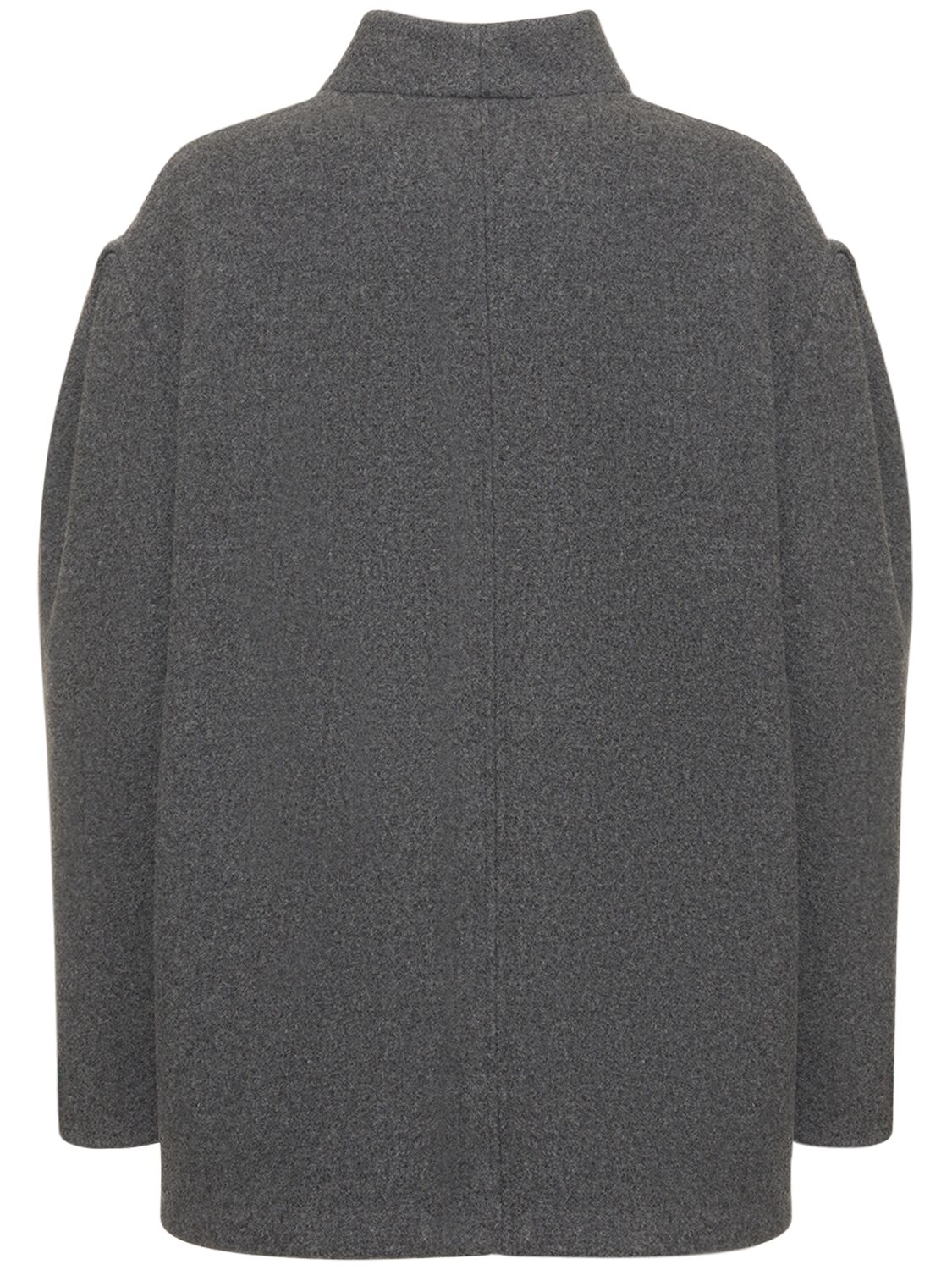 Shop Isabel Marant Jabadi Wool Blend Coat In Grey