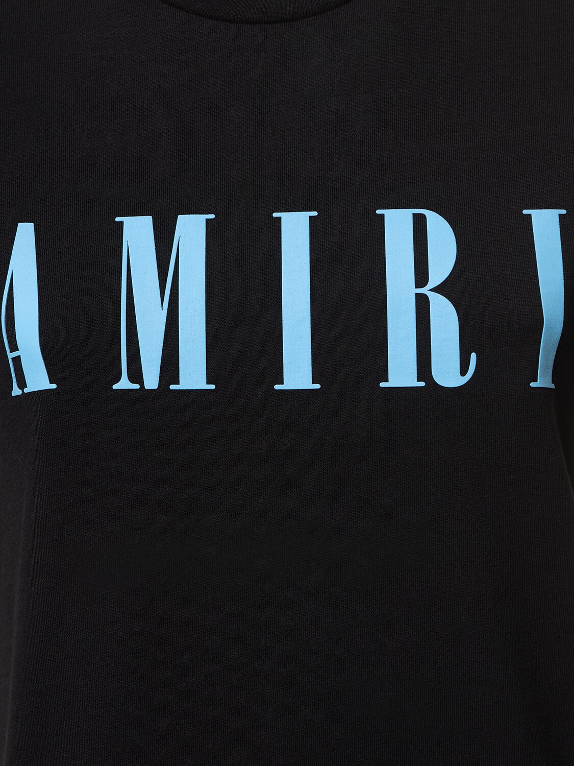 Shop Amiri Logo Printed Cotton Jersey T-shirt In Black