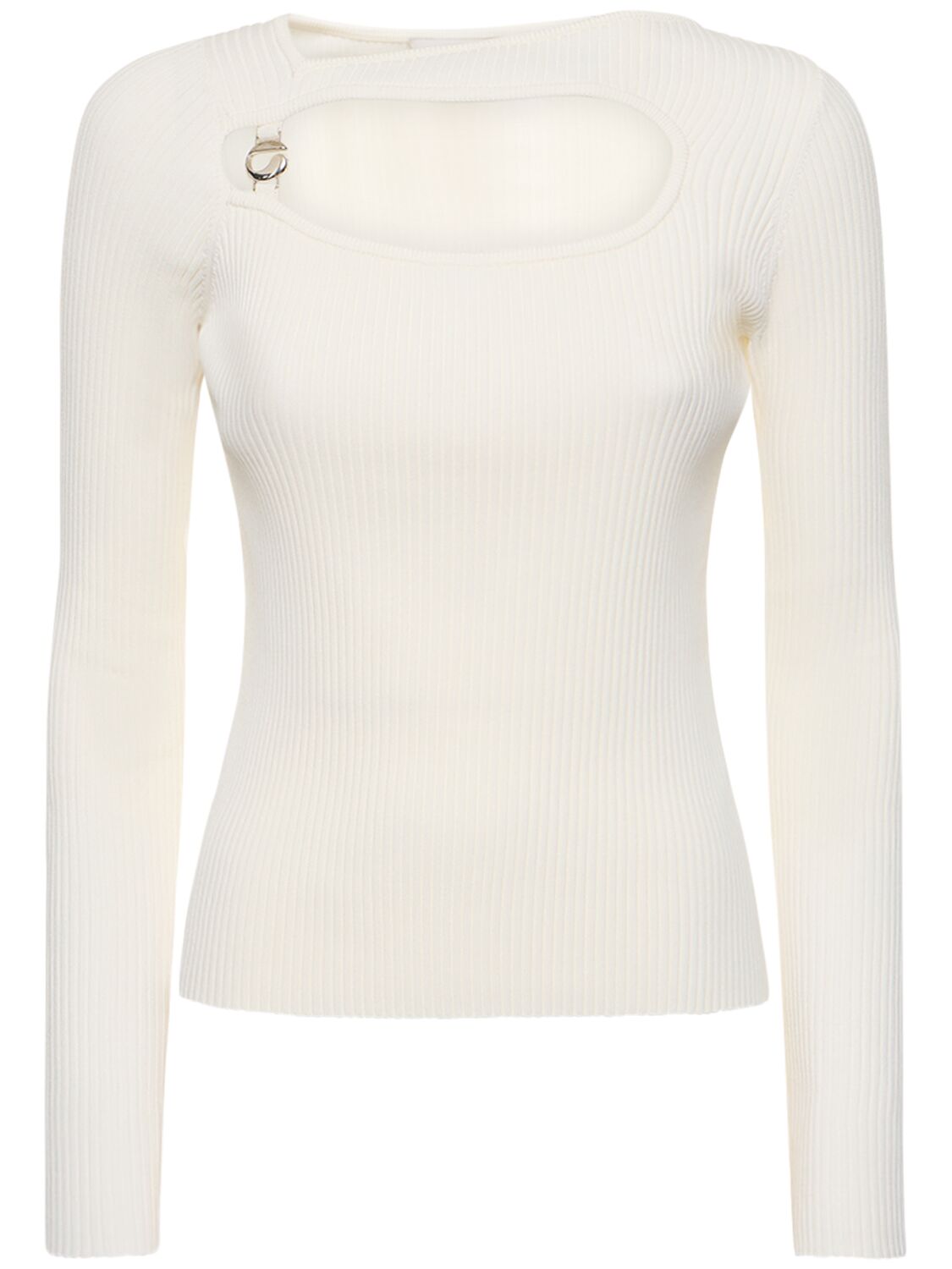 Image of Knitted Viscose Cut-out Top