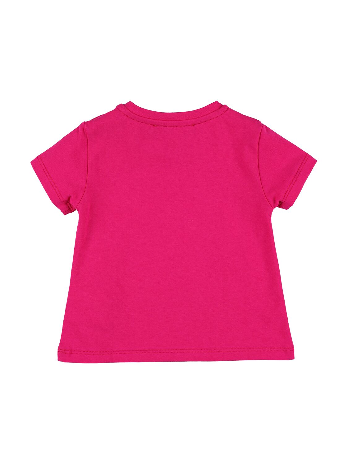 Shop Versace Printed Cotton Jersey T-shirt In Fuchsia