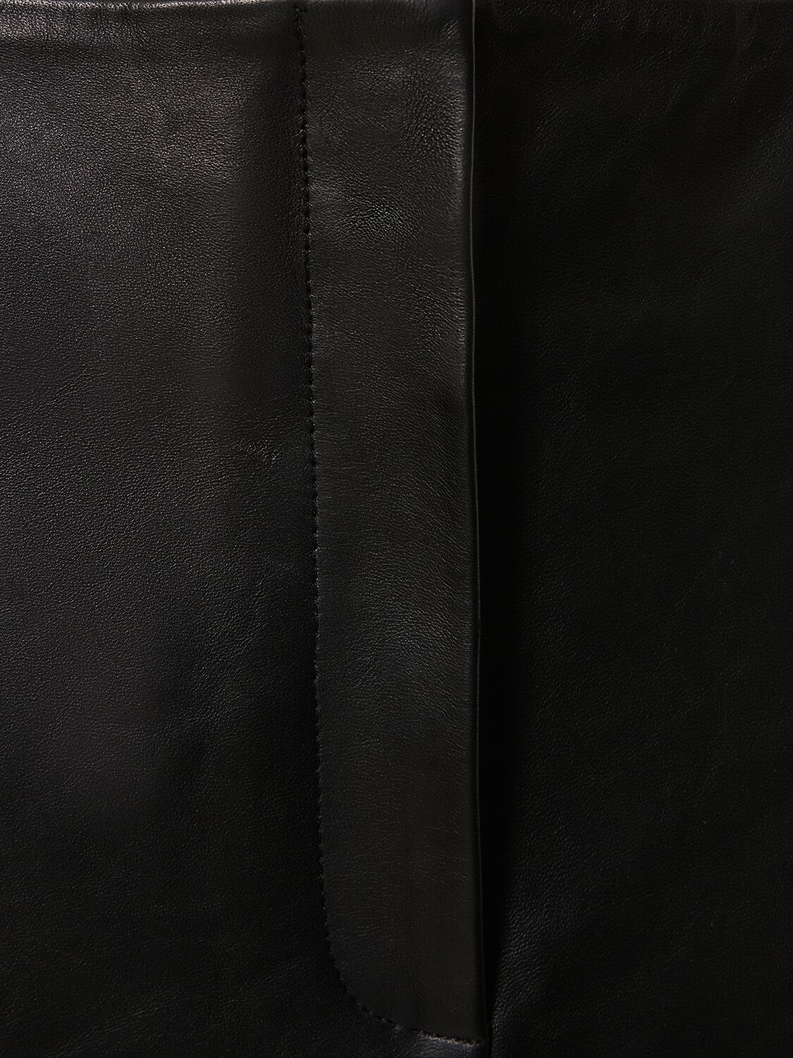 Shop Magda Butrym Leather Pencil Skirt In Black