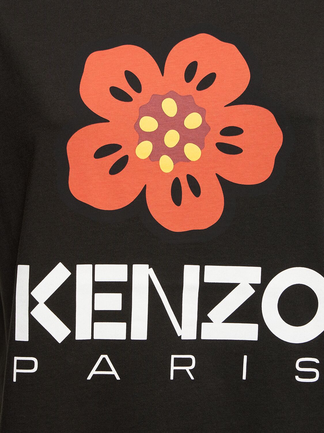 Shop Kenzo Boke Flower Loose Cotton T-shirt In Black