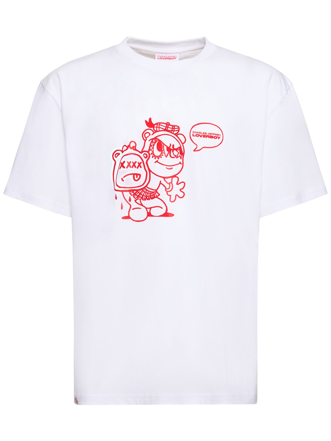 Charles Jeffrey Loverboy 90s Short Sleeve T-shit In White Scot