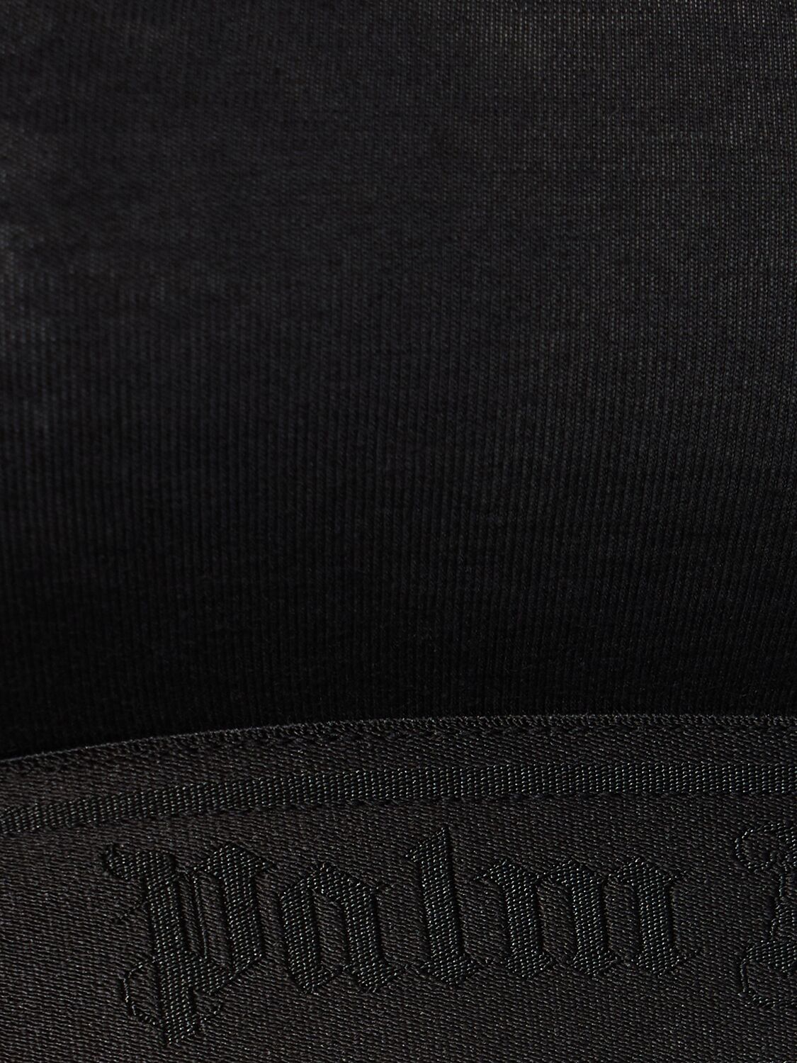 Shop Palm Angels Logo Tape Cotton Bra Top In Black