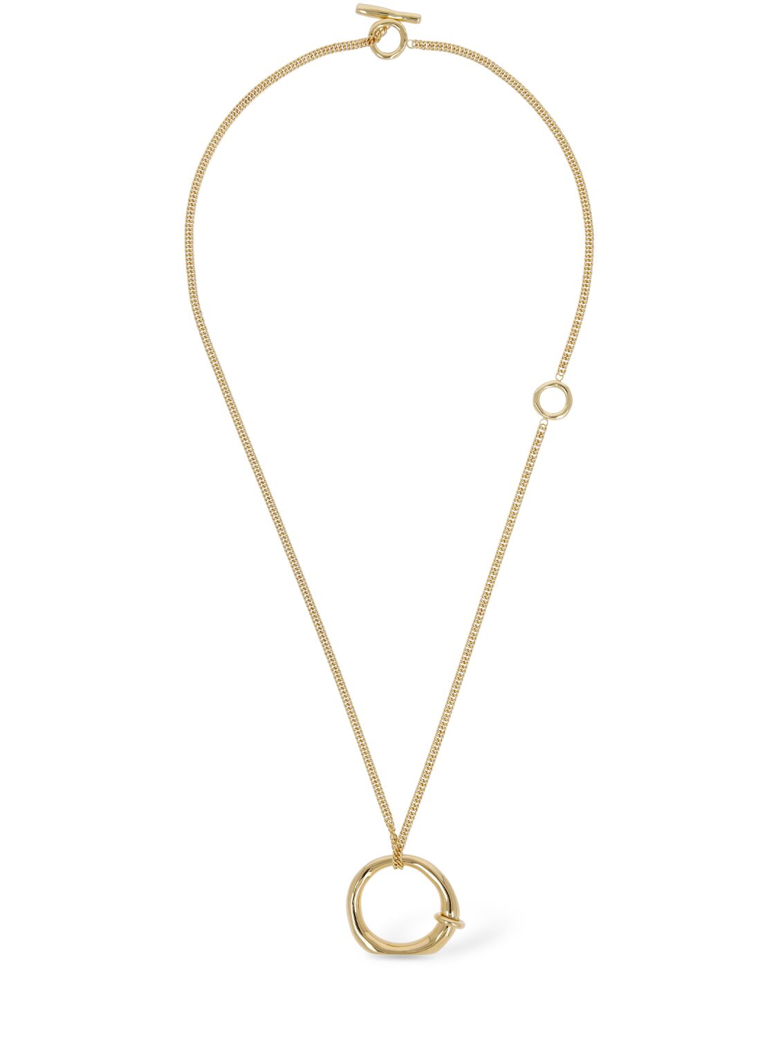 Jil Sander Bw9 2 Charm Collar Necklace In Gold
