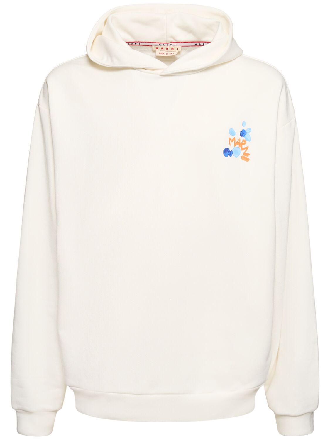 Image of Flower Print Organic Cotton Over Hoodie