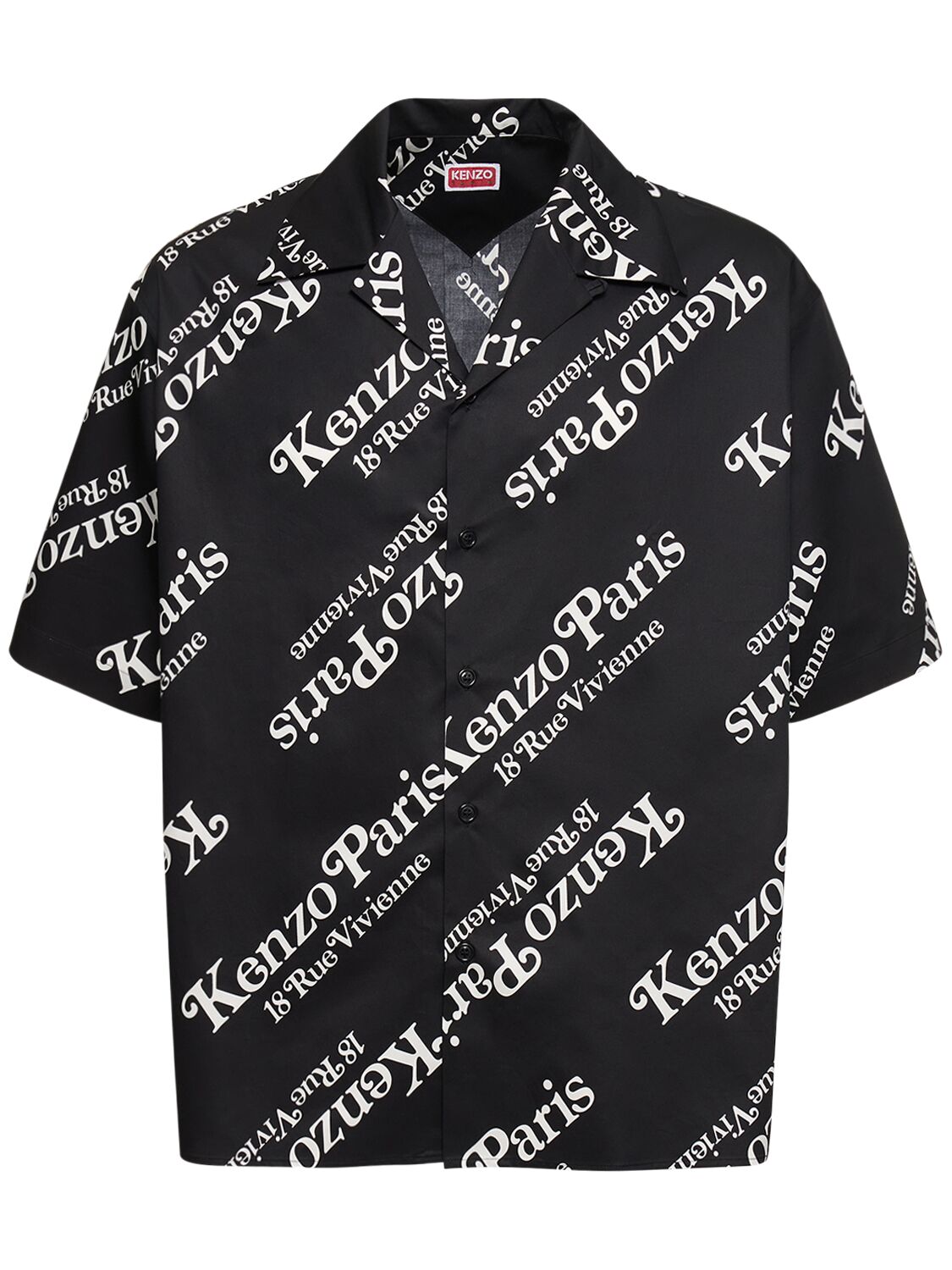 Shop Kenzo By Verdy Cotton S/s Shirt In Black