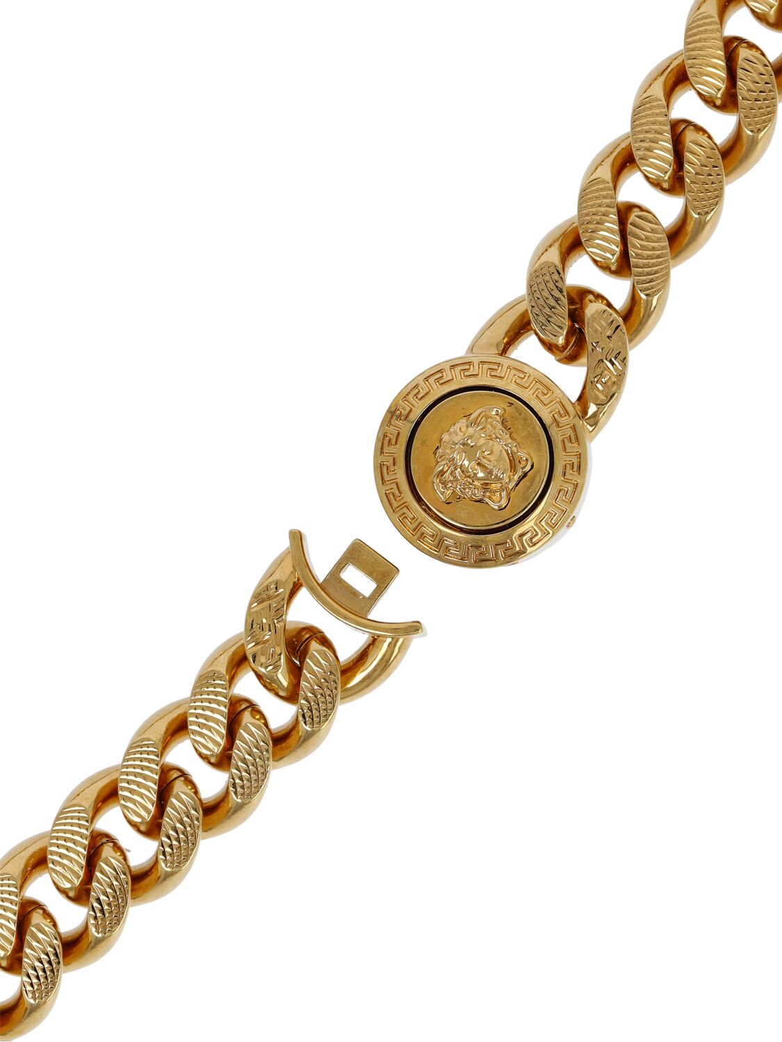 Shop Versace Metal Necklace In Gold