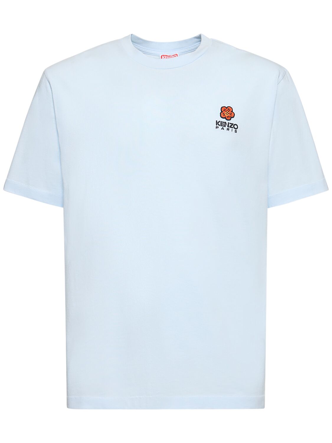 Kenzo Boke Logo Cotton Jersey T-shirt In Light Blue