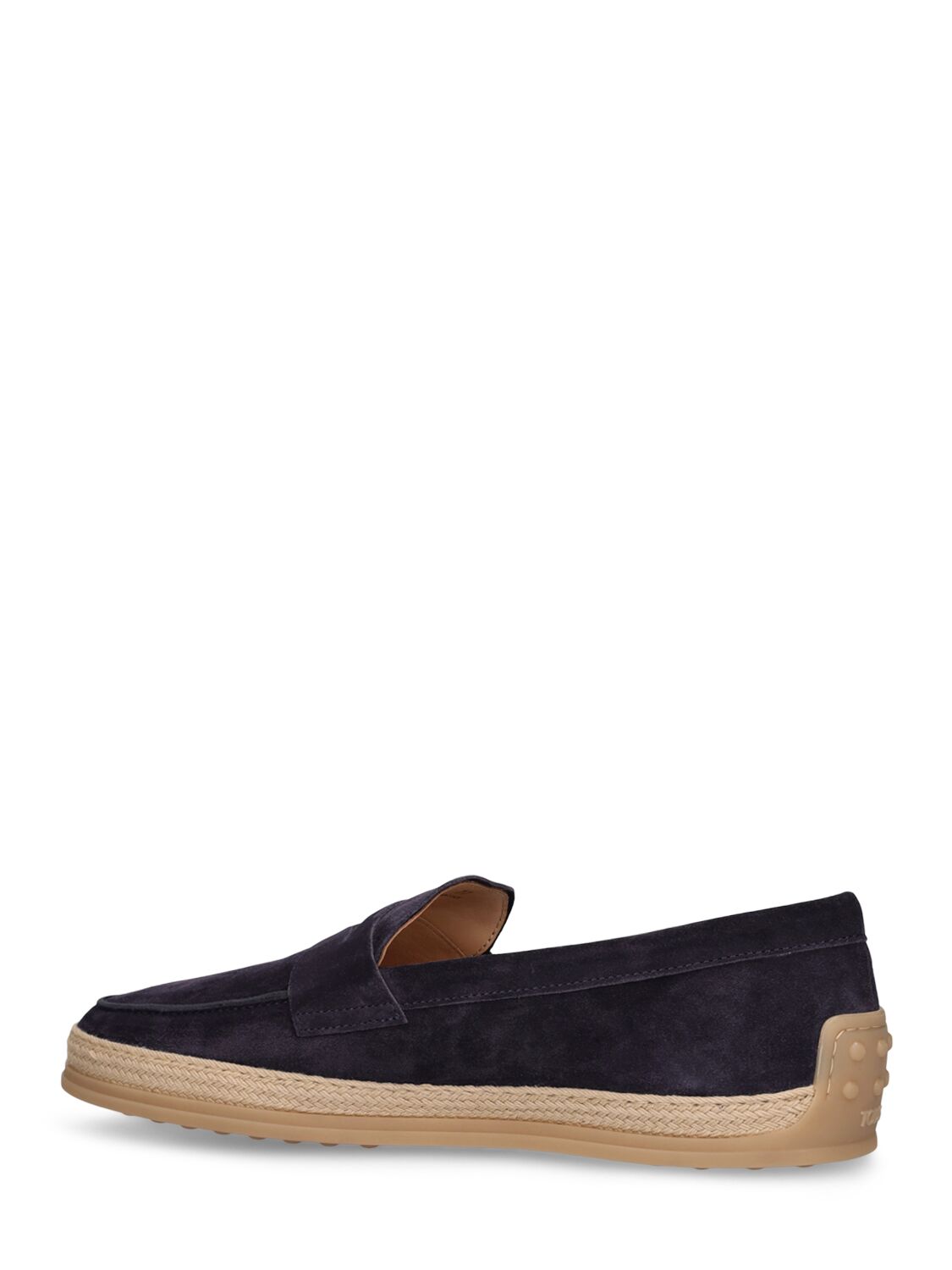 Shop Tod's Sonia Suede Loafers In Navy