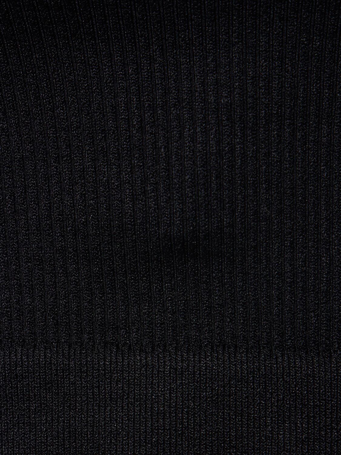 Shop Prism Squared Evoke Ribbed Crop Top In Black