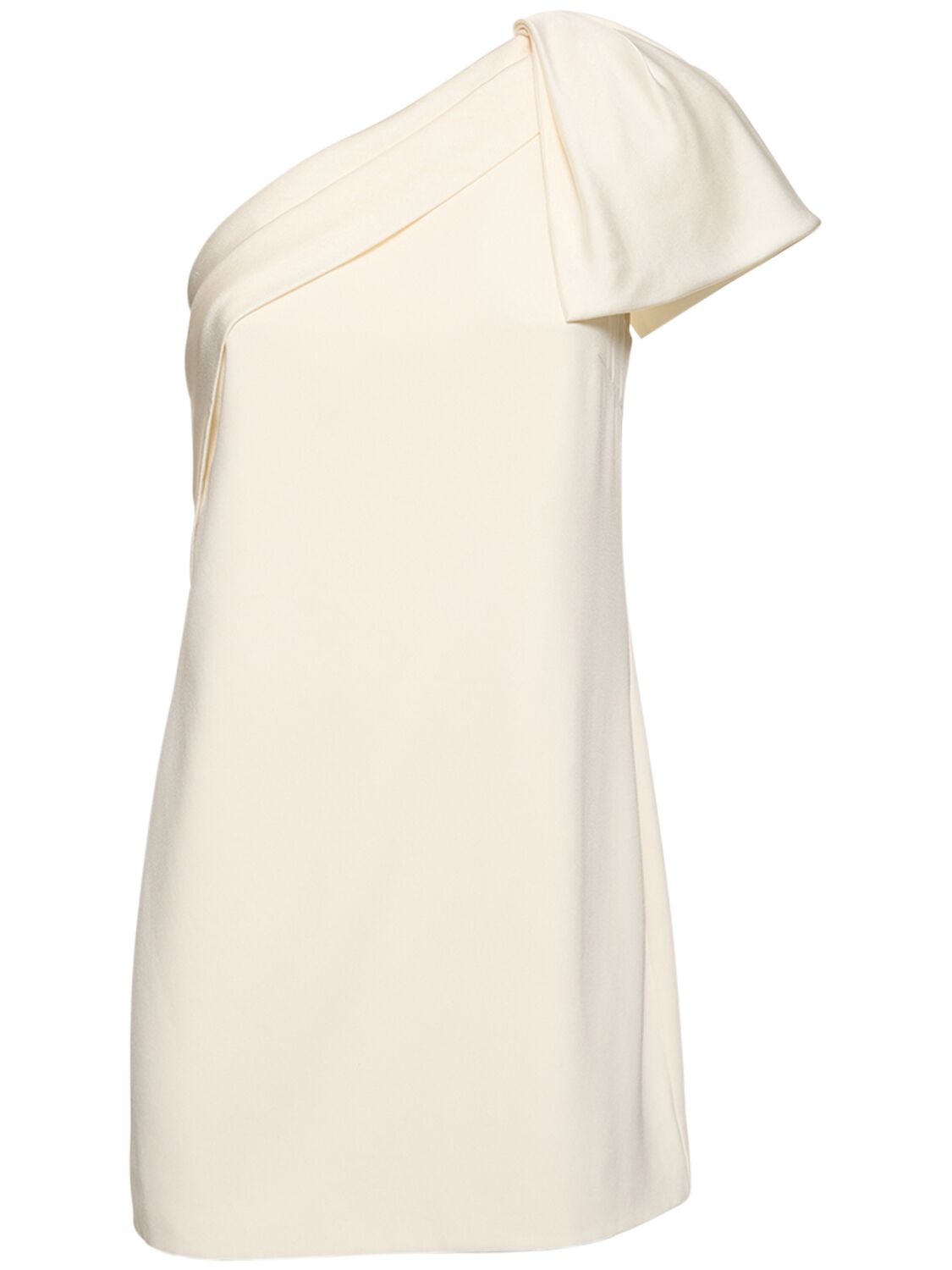 Image of One-shoulder Satin Crepe Mini Dress