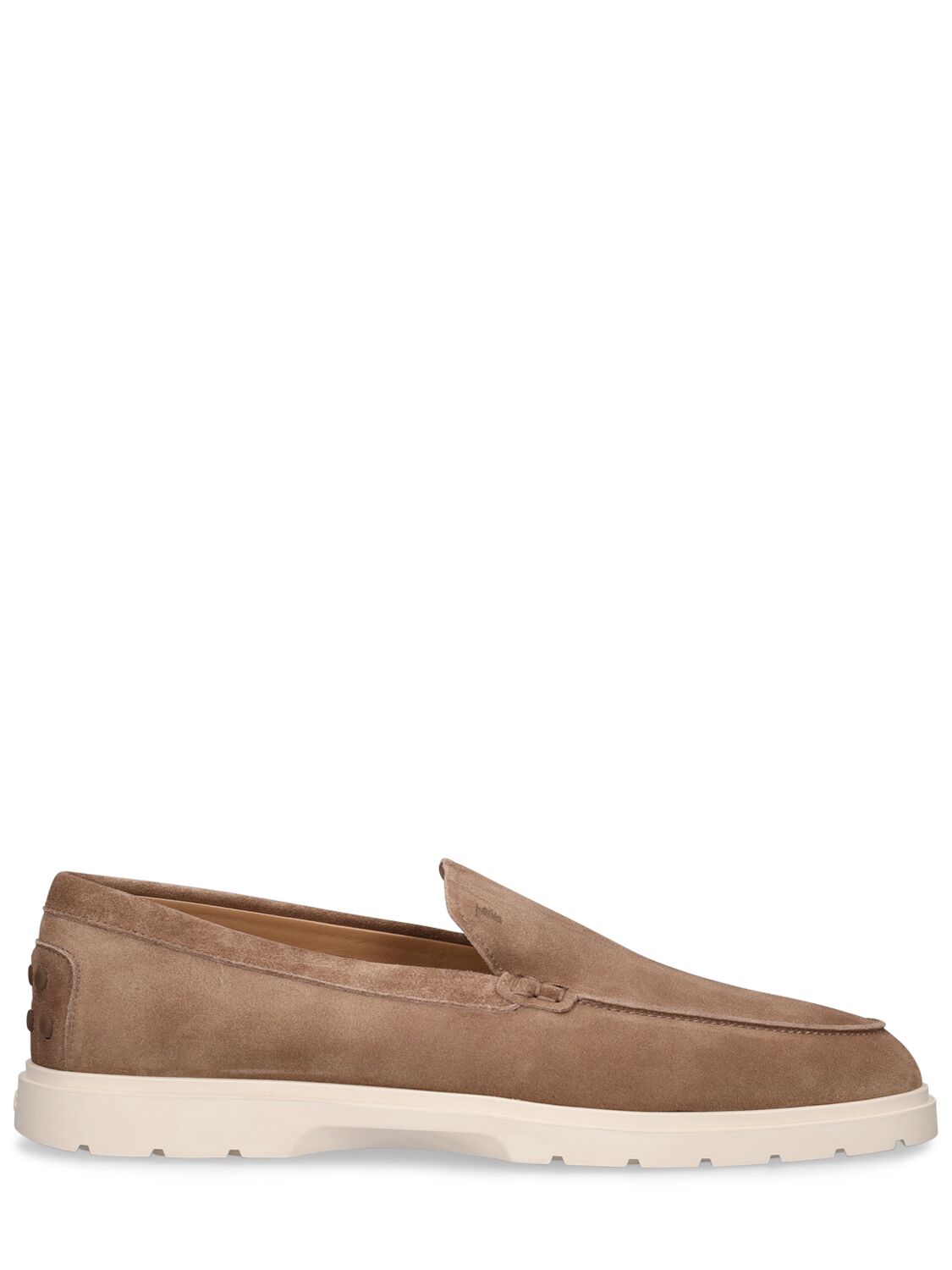 Shop Tod's Suede Loafers In Creta