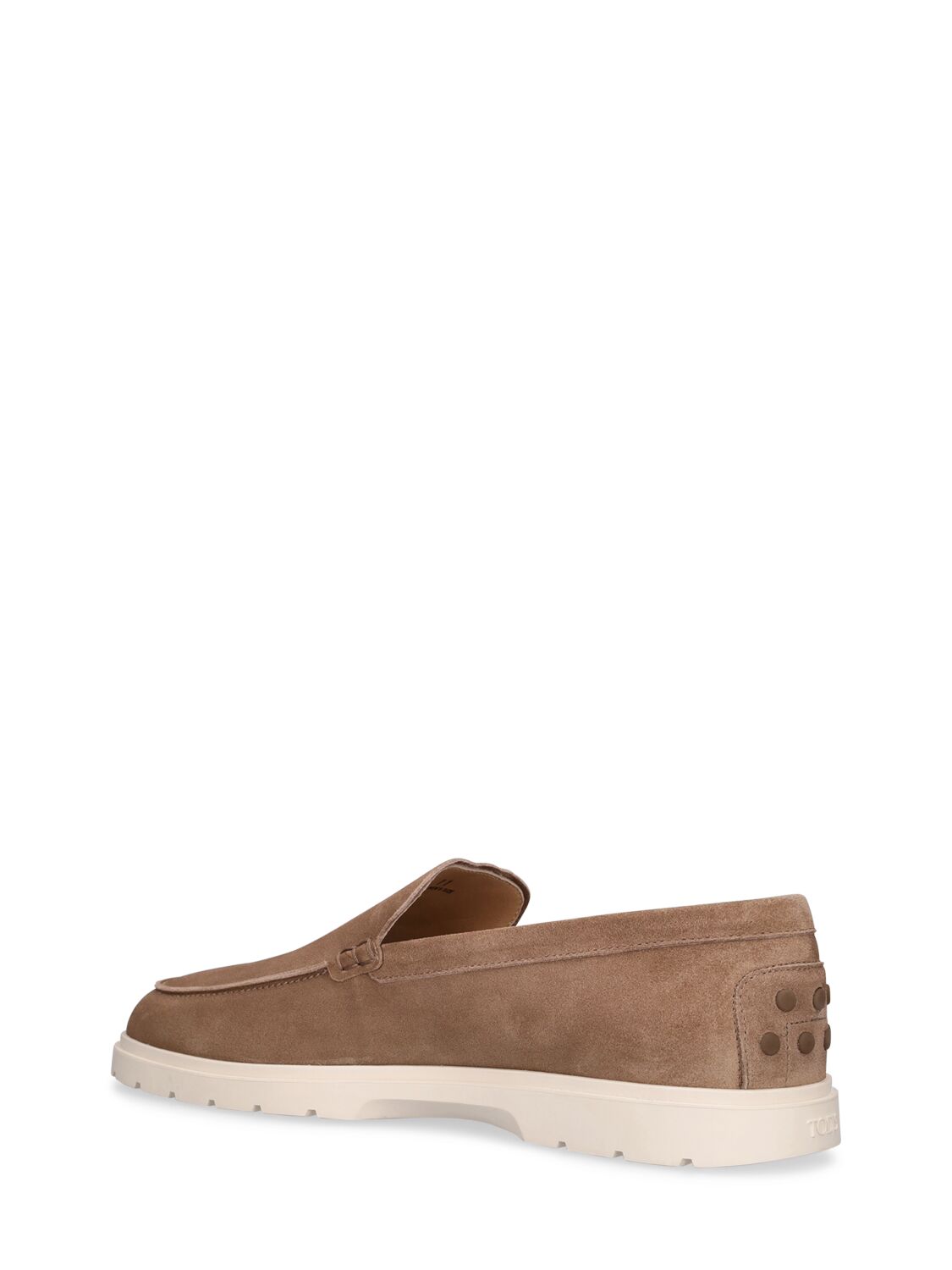 Shop Tod's Suede Loafers In Creta