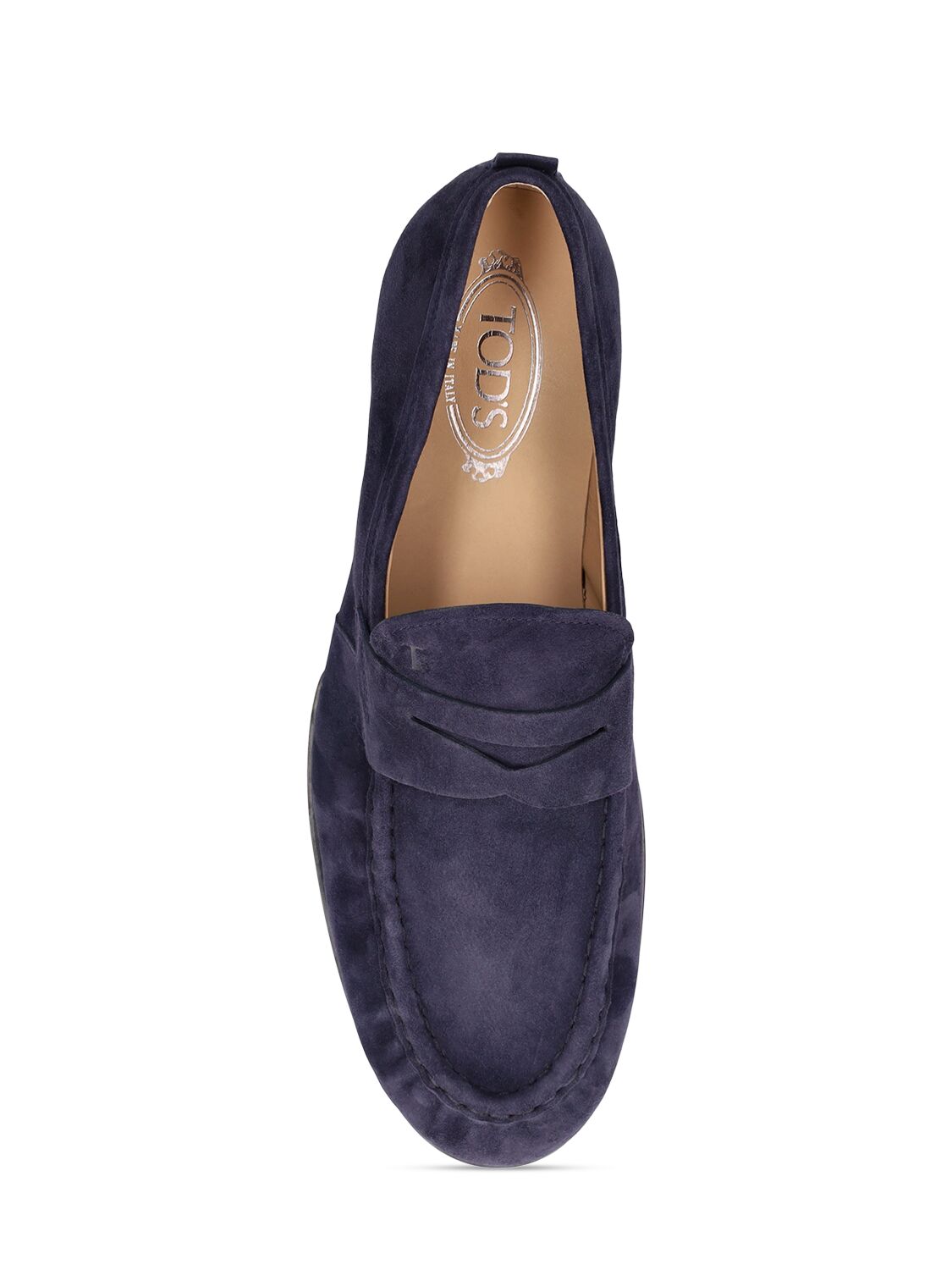 Shop Tod's Amalfi Suede Loafers In Blue