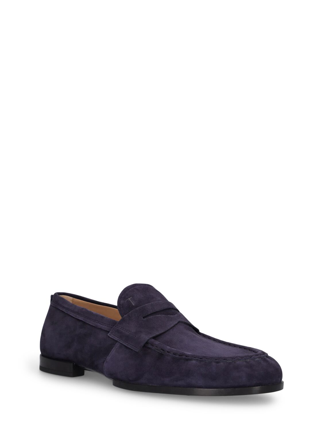 Shop Tod's Amalfi Suede Loafers In Blue