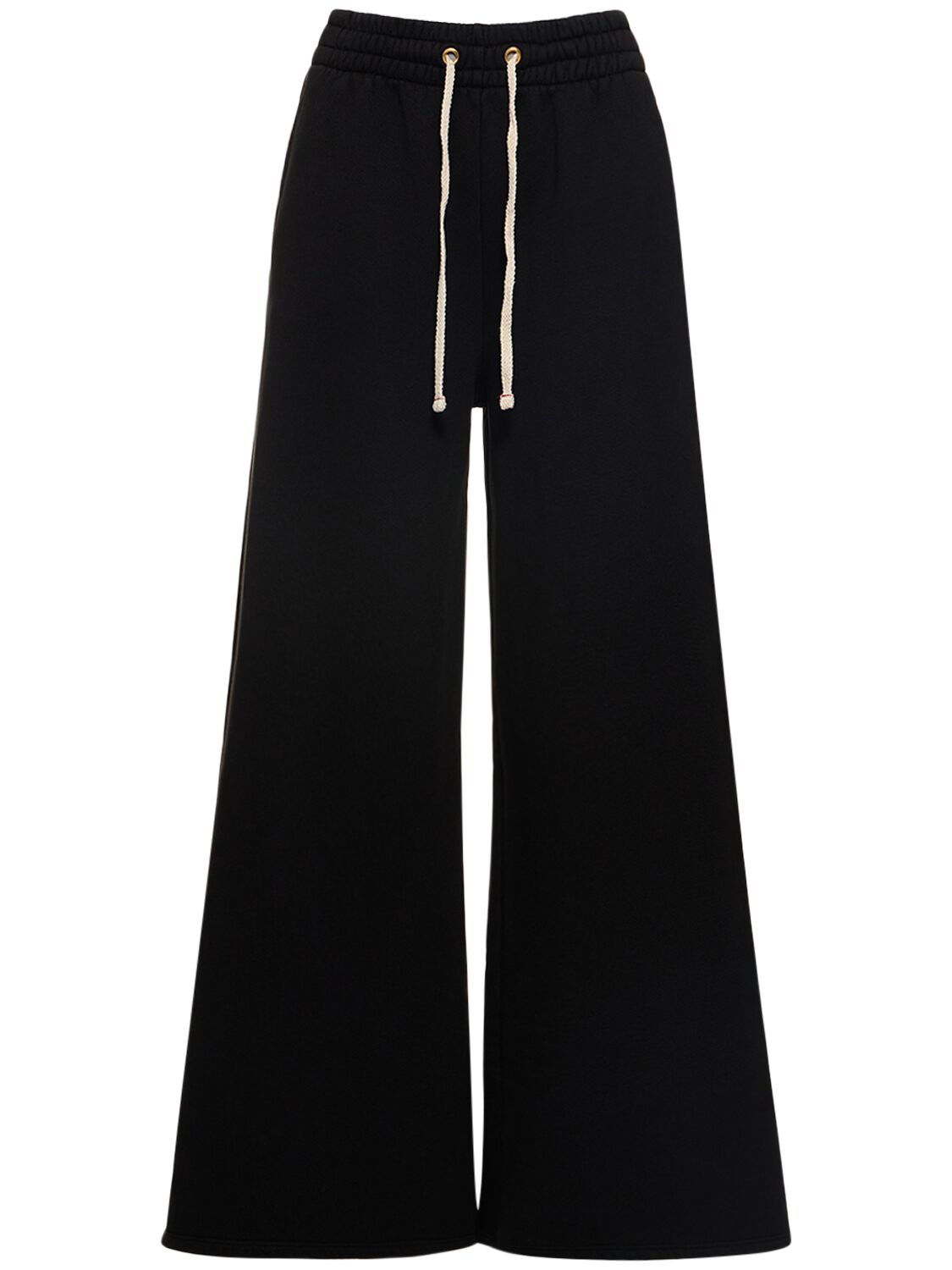 Les Tien Flare Cotton Trousers In Black