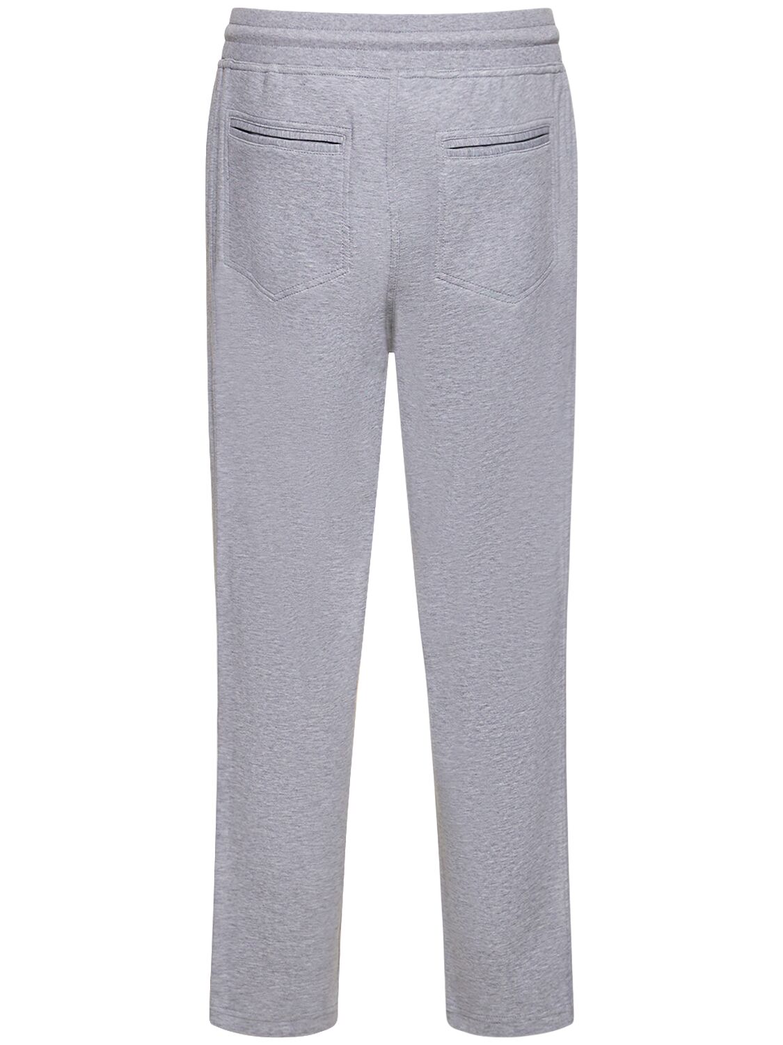 Shop Brunello Cucinelli Cotton Blend Sweatpants In Grey