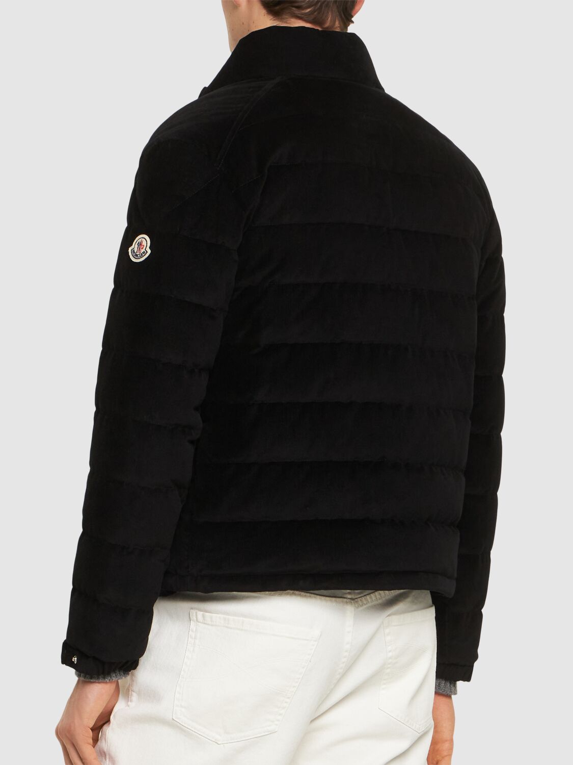Shop Moncler Rochebrune Cotton Down Jacket In Black