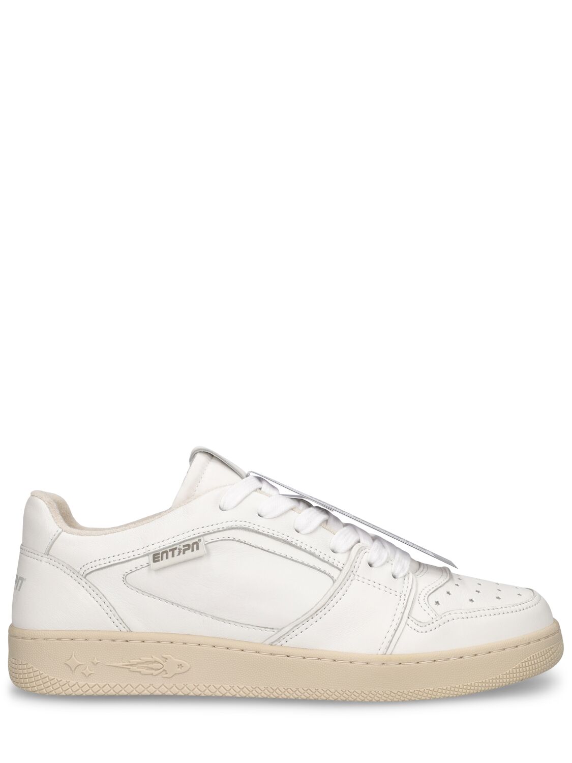 Enterprise Japan Ej Egg Tag Low Leather Sneakers In White
