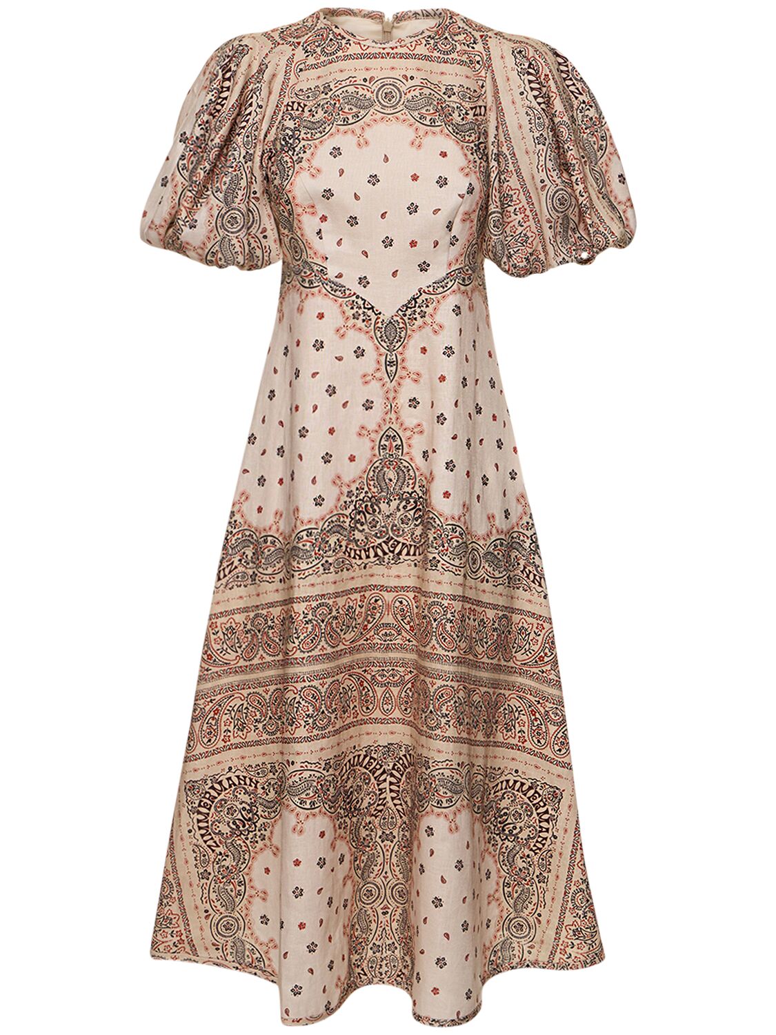 Image of Day Printed Linen Midi Dress