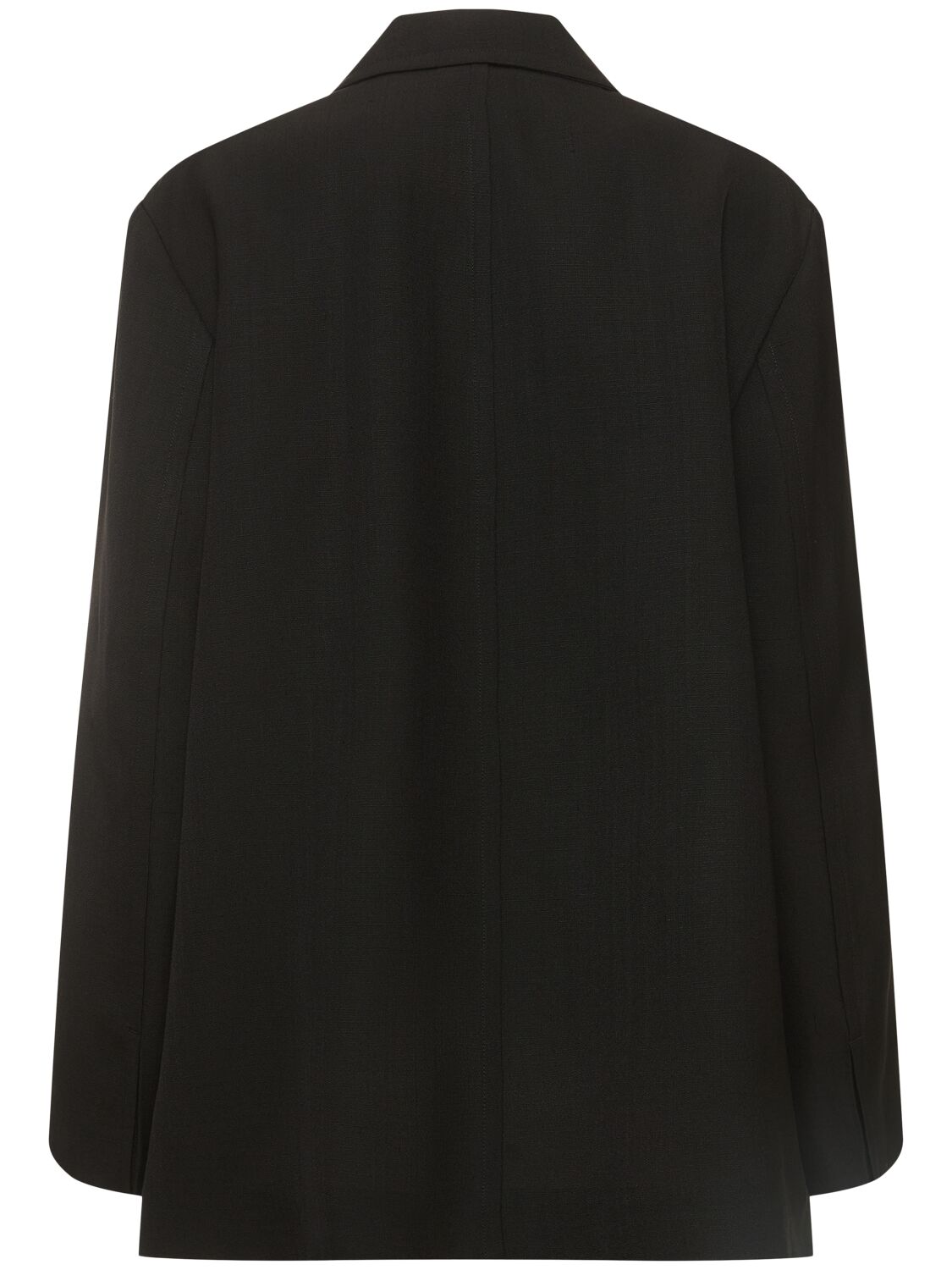 Shop Jil Sander Viscose & Silk Single Breast Jacket In Black