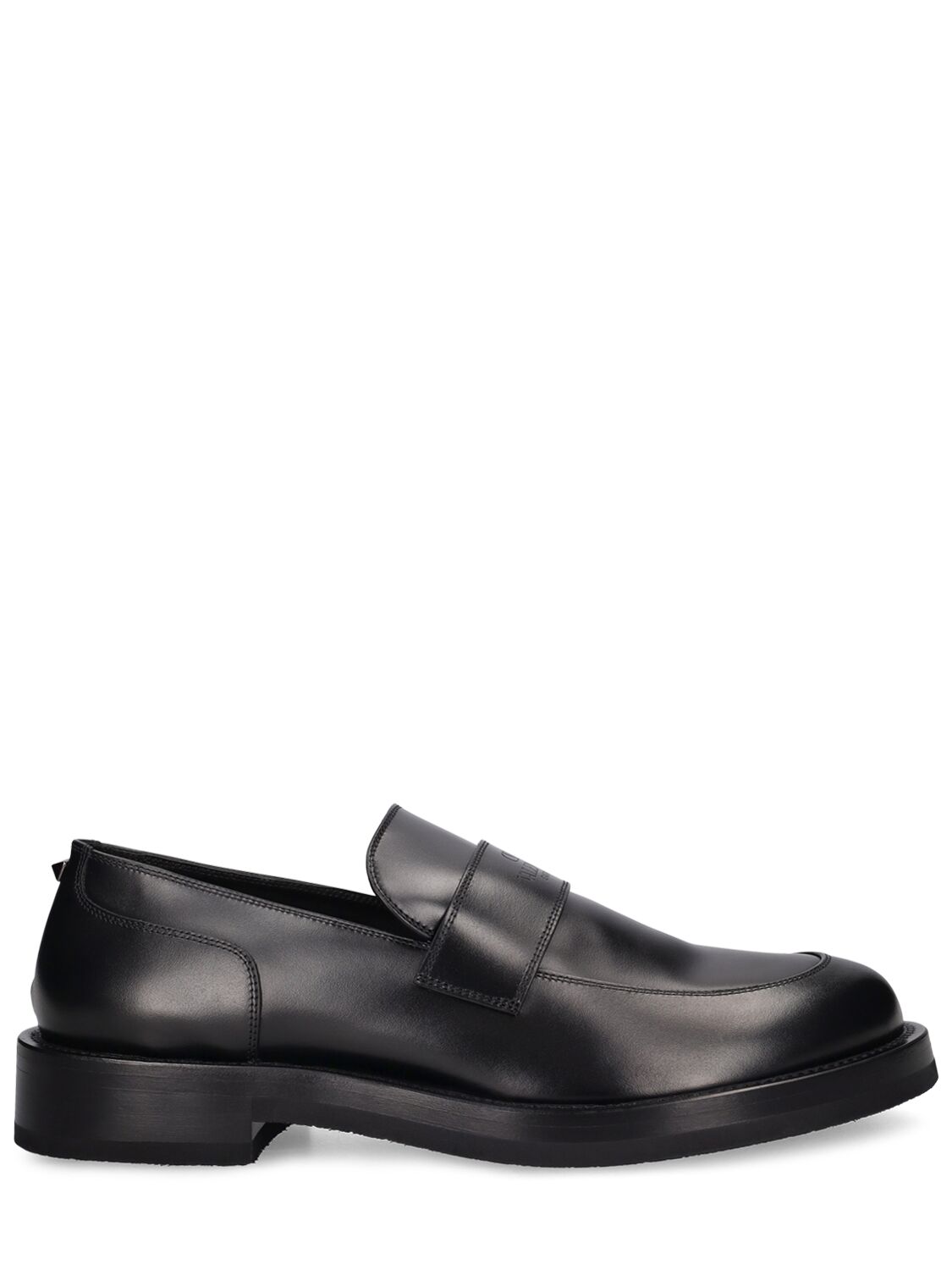 Valentino Garavani 40mm Rockstud Essential Leather Loafers In Black