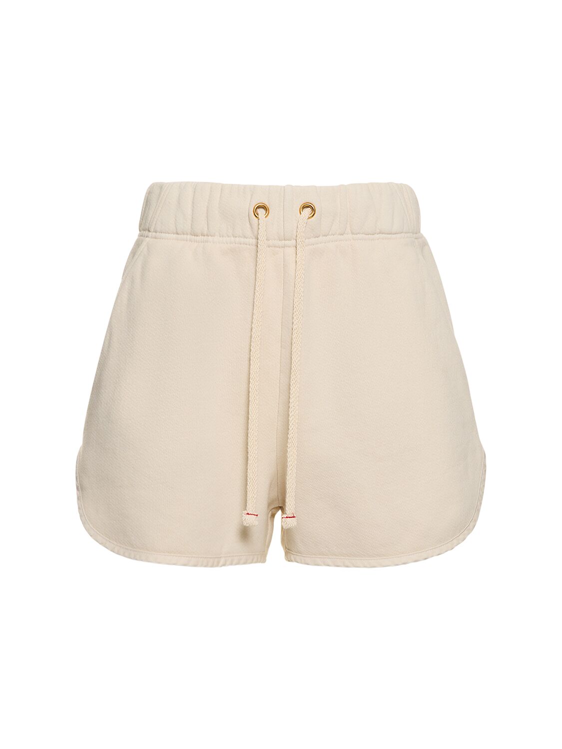 Les Tien Serena Scalloped Cotton Shorts In Ivory