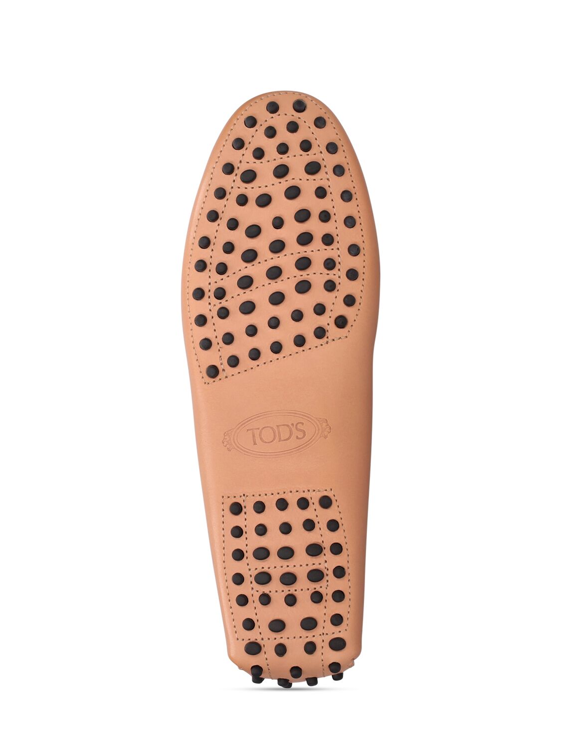 Shop Tod's Gommini Leather Loafers In Nude