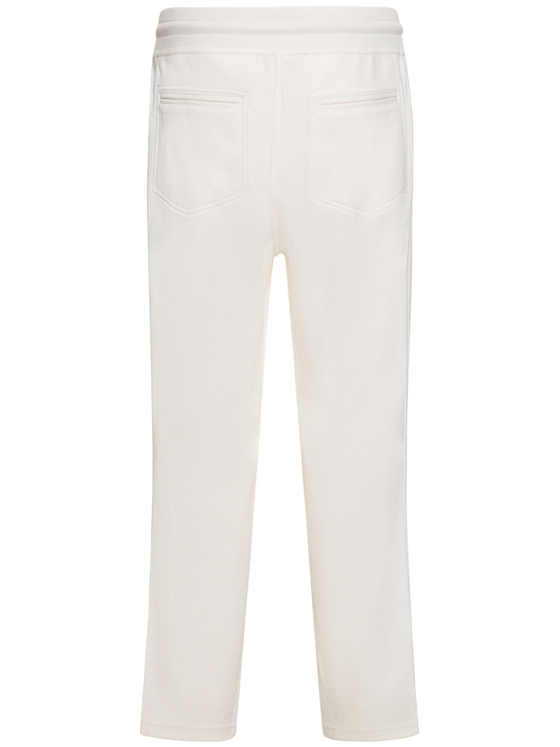 Shop Brunello Cucinelli Cotton Blend Sweatpants In Off White