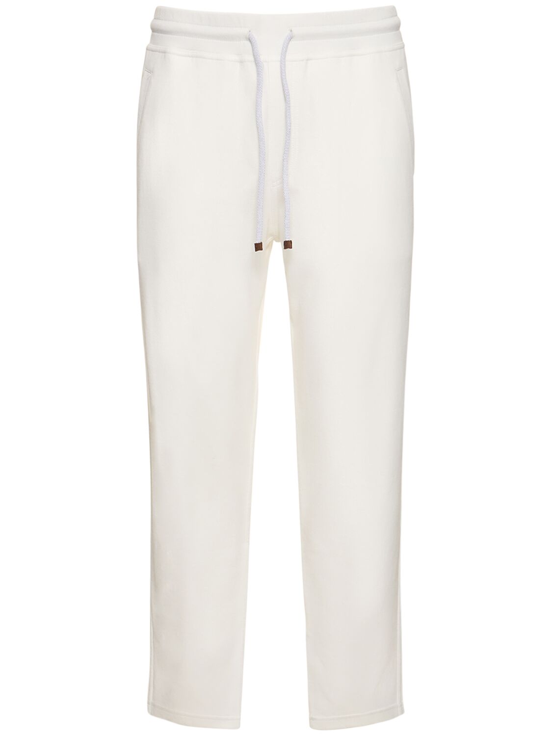 Brunello Cucinelli Cotton Blend Sweatpants In Off White