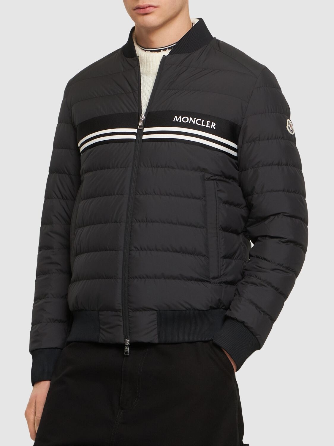 Shop Moncler Mounier Tech Down Jacket In Black