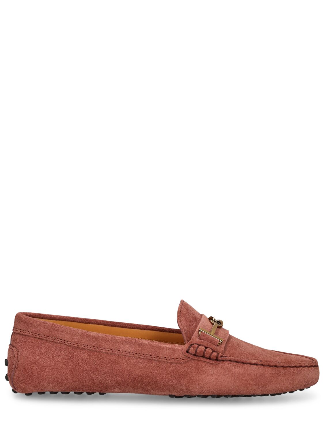 Shop Tod's Gommini Suede Loafers In Tan
