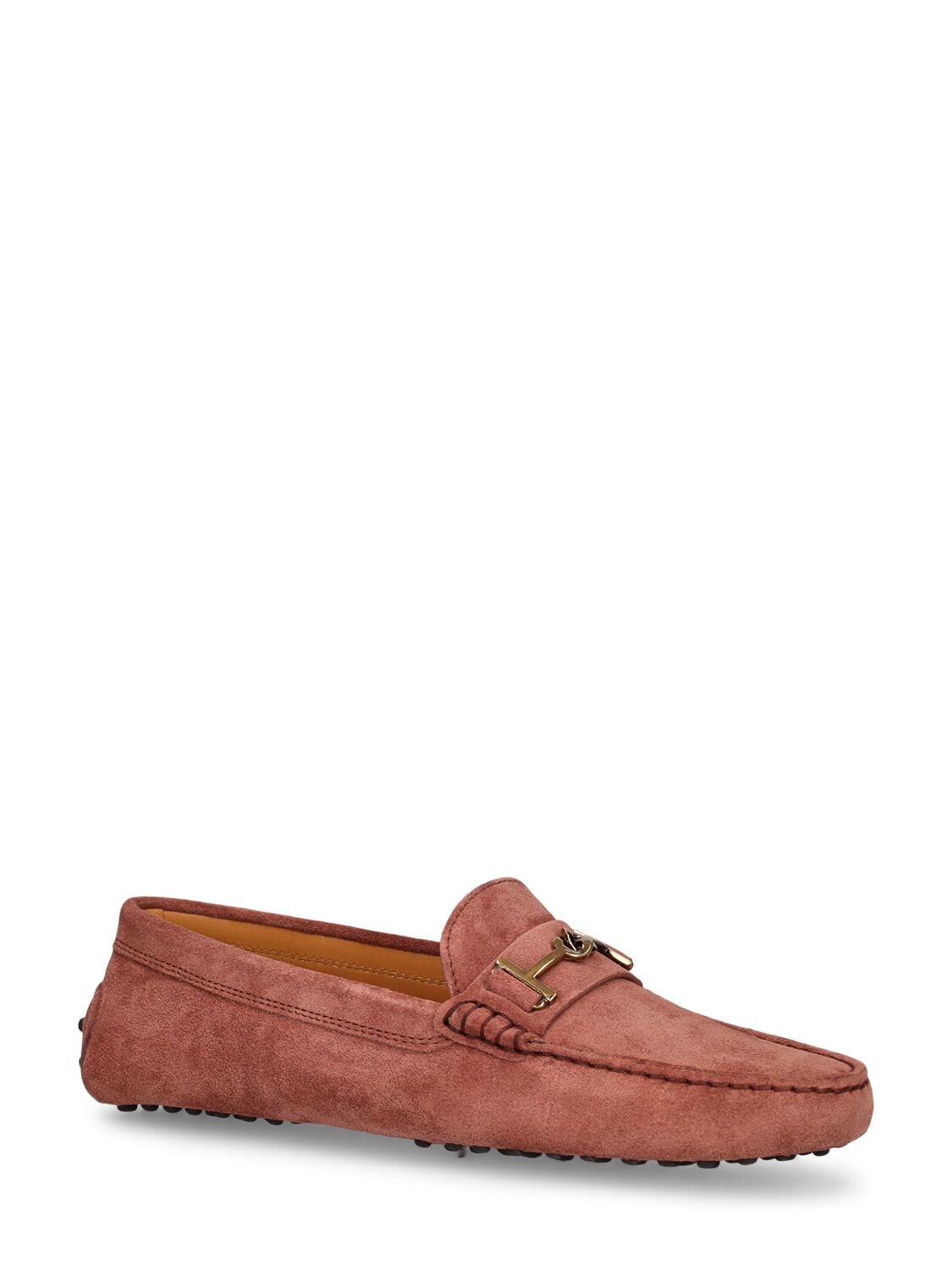 Shop Tod's Gommini Suede Loafers In Tan