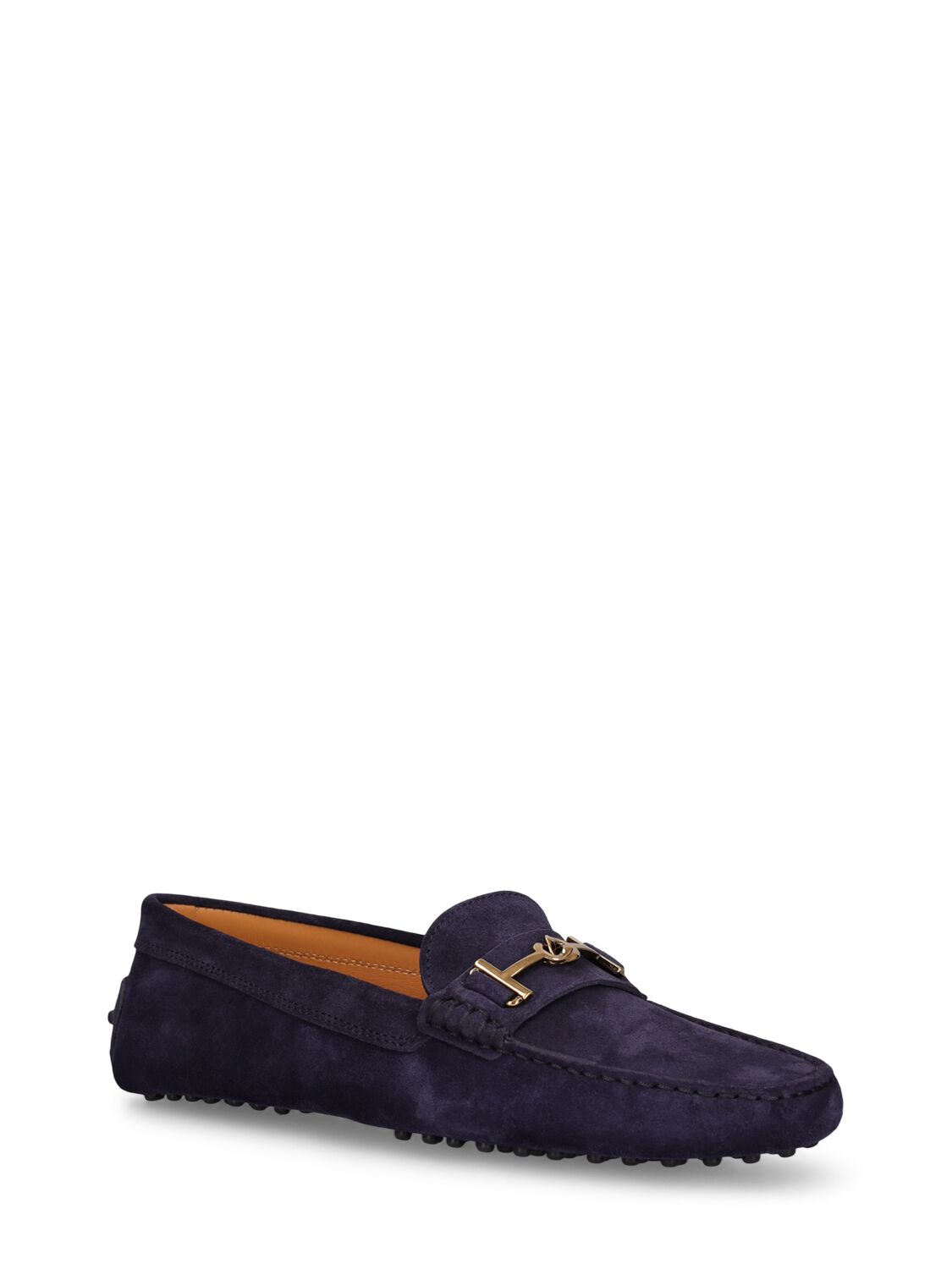 Shop Tod's Gommini Suede Loafers In Navy