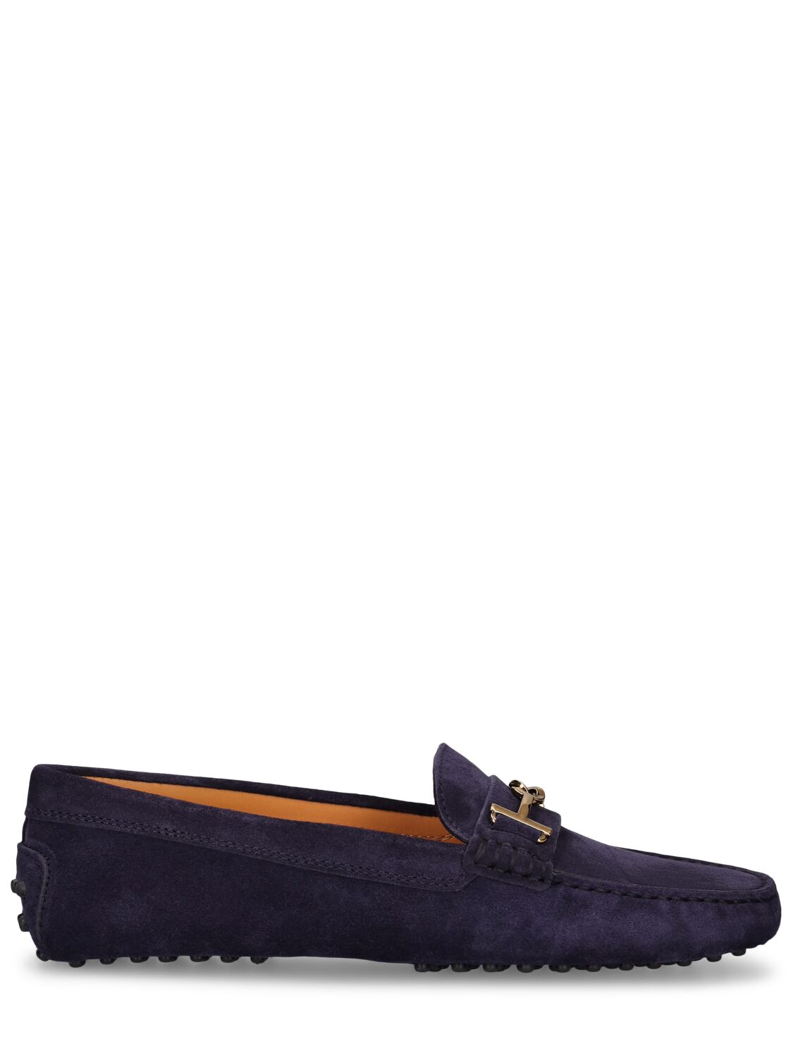 Shop Tod's Gommini Suede Loafers In Navy
