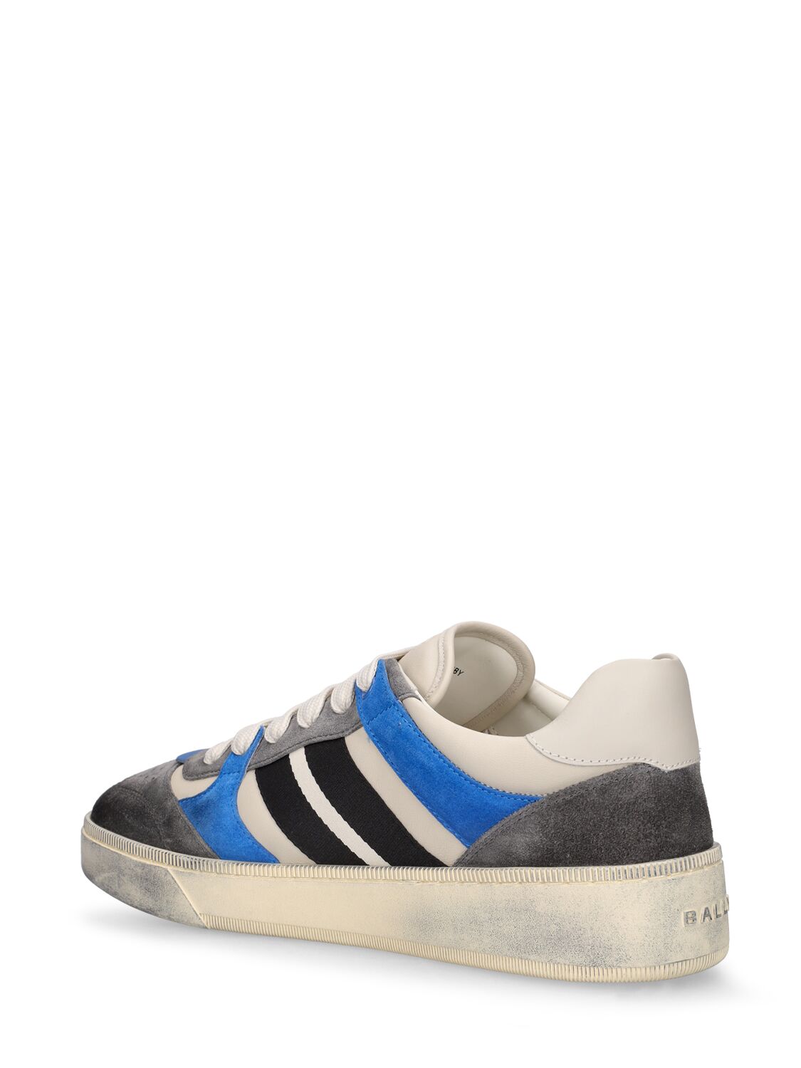 Shop Bally Rebby Leather & Suede Sneakers In Grey,blue